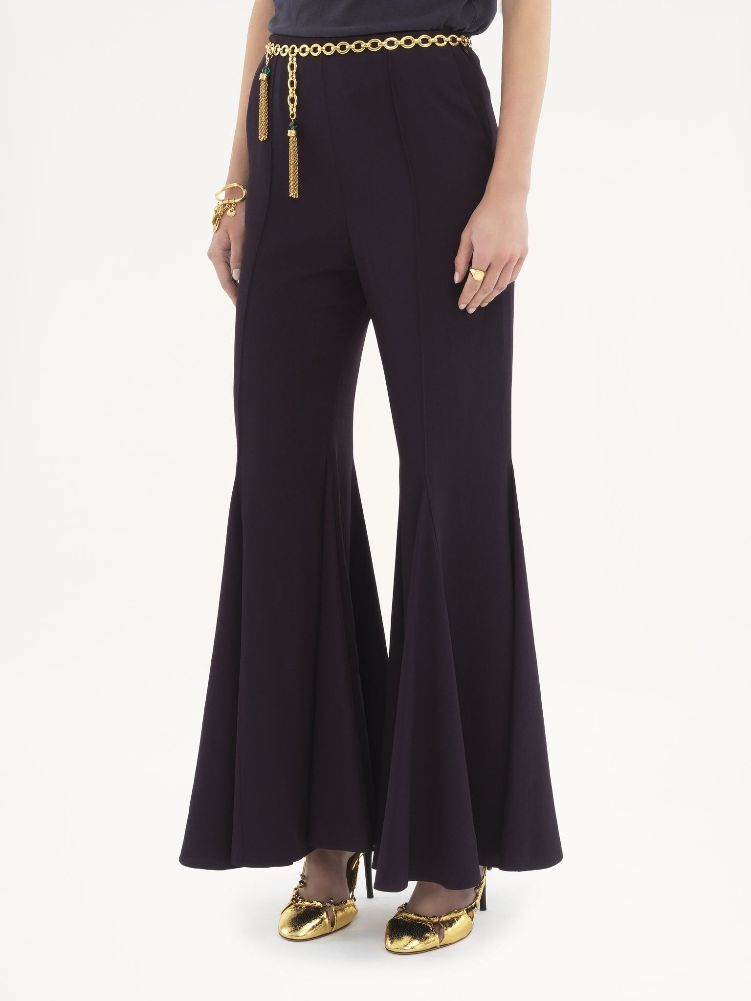 Chloe o1loc1c11125 Trousers in Deep Purple Size 27" / US 4 / IT 40 - 3 Thumbnail