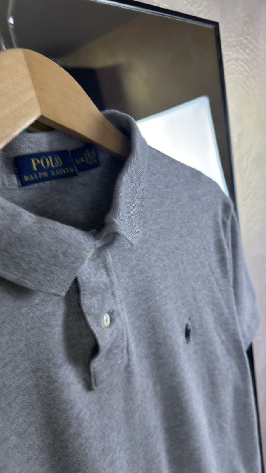 Polo Ralph Lauren Polo Ralph Lauren Iconic Grey Piqué Cotton Polo Shirt Size US L / EU 52-54 / 3 - 4 Thumbnail