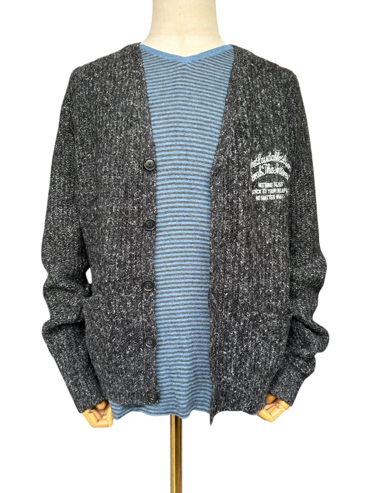 If Six Was Nine Stooges & Co Wool Knit Cardigan Size US M / EU 48-50 / 2 - 1 Thumbnail
