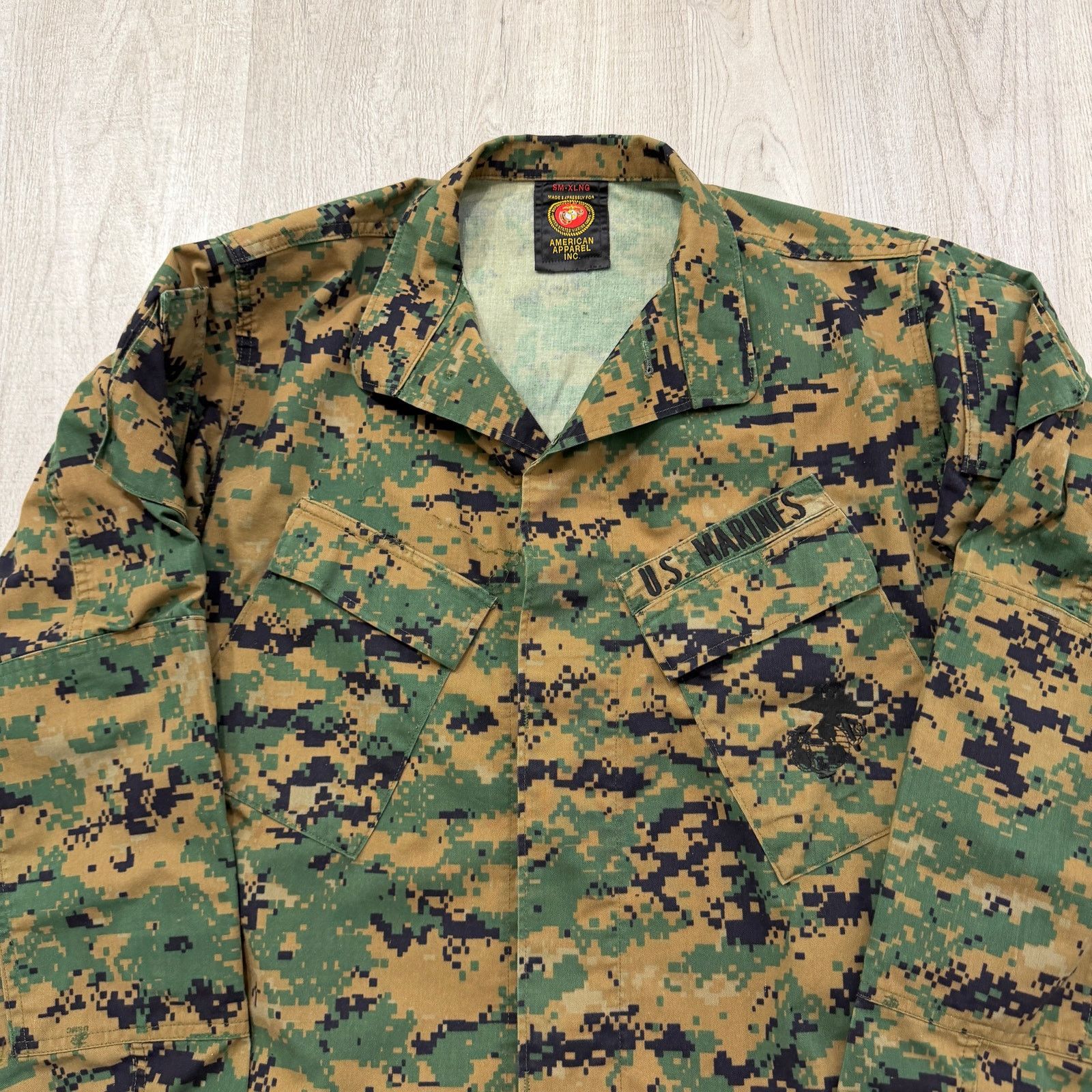 Vintage US Marines Military Shirt Jacket Men's Small Extra Long Size US S / EU 44-46 / 1 - 2 Thumbnail