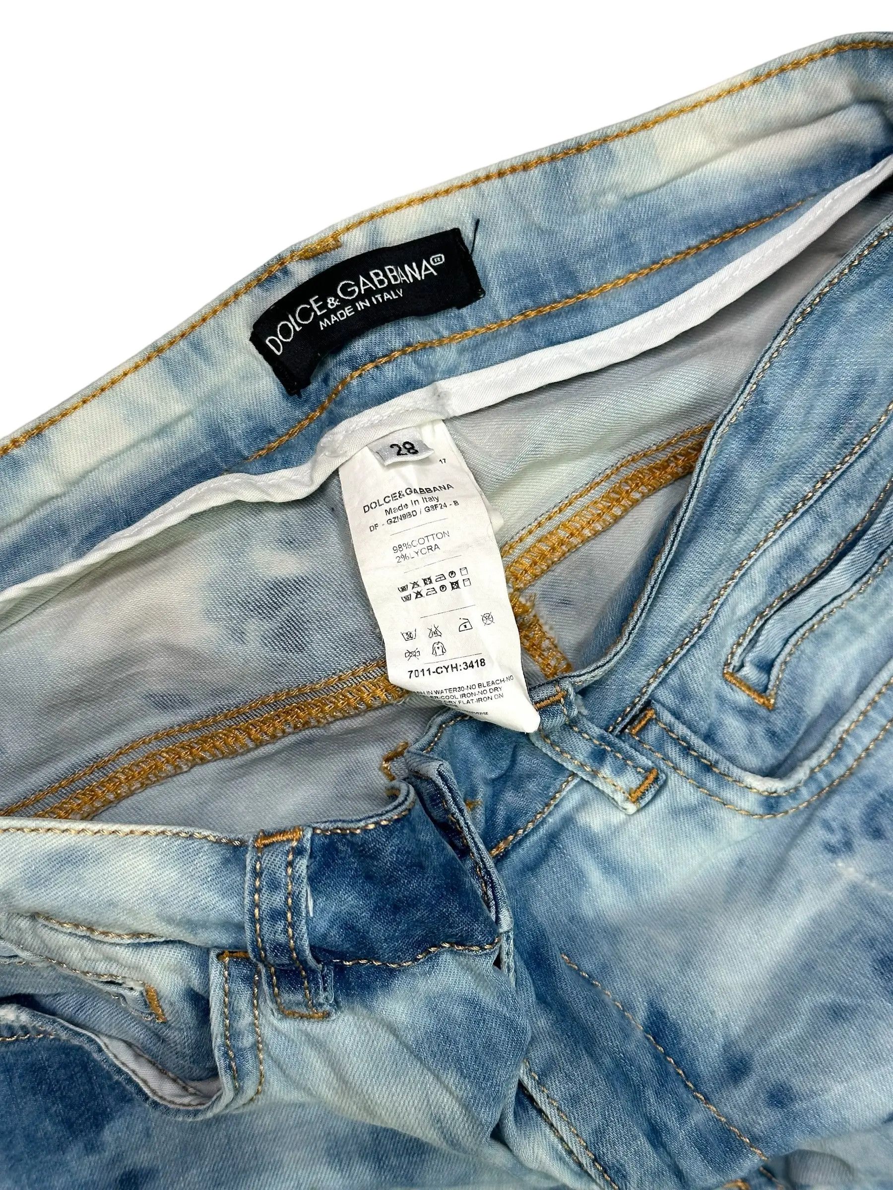 Dolce & Gabbana D&G slim skinny tiedye jeans Size US 28 / EU 44 - 5 Thumbnail