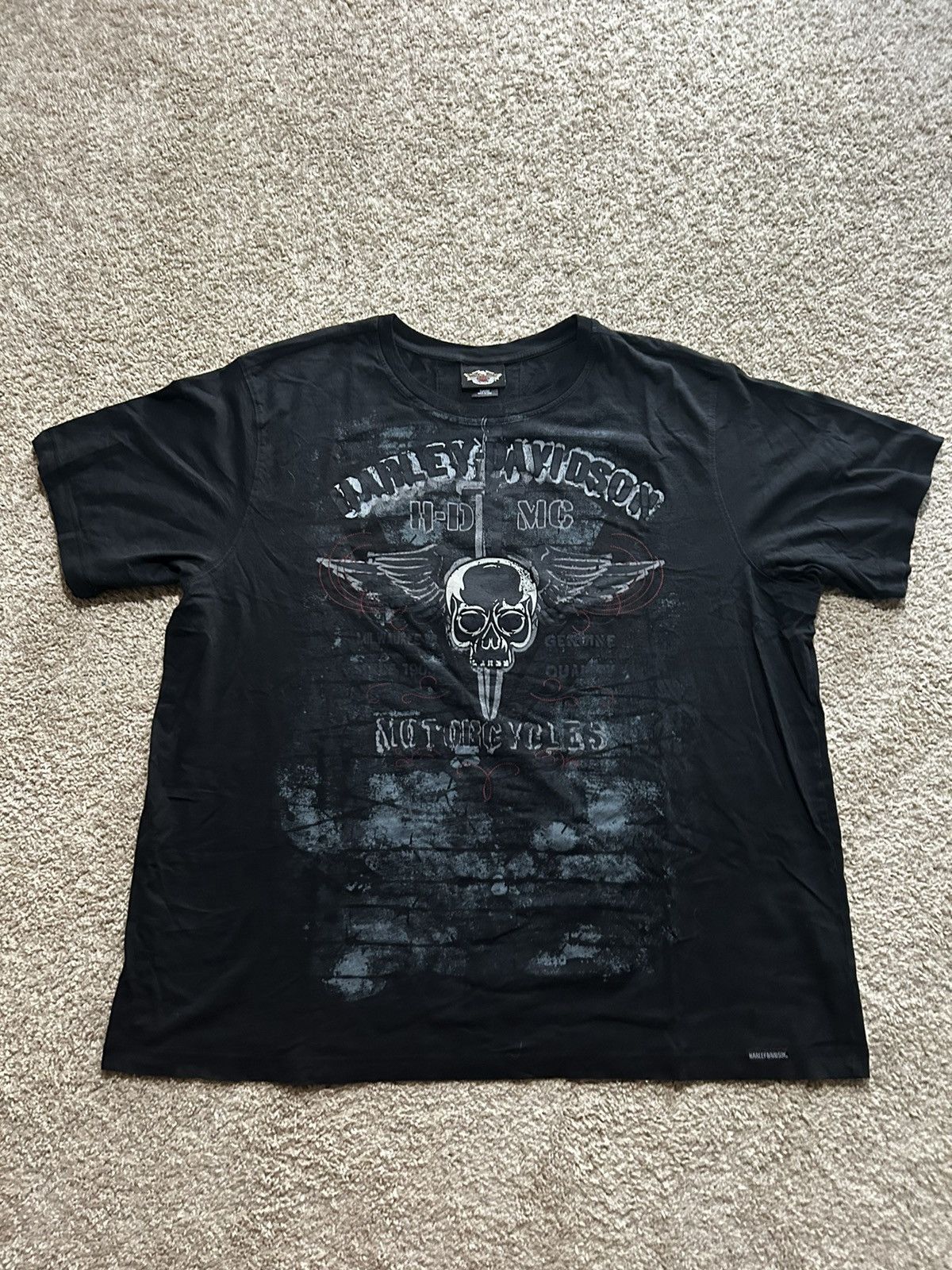 Harley Davidson Vintage 90s Y2K style Harley Davidson Barbed wire tee Size US XXL / EU 58 / 5 - 2 Thumbnail