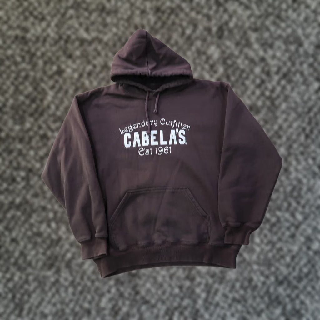 Vintage VINTAGE Cabela's Hoodie Men L Brown Long Sleeve Hooded Sweatshirt Size US L / EU 52-54 / 3 - 1 Thumbnail