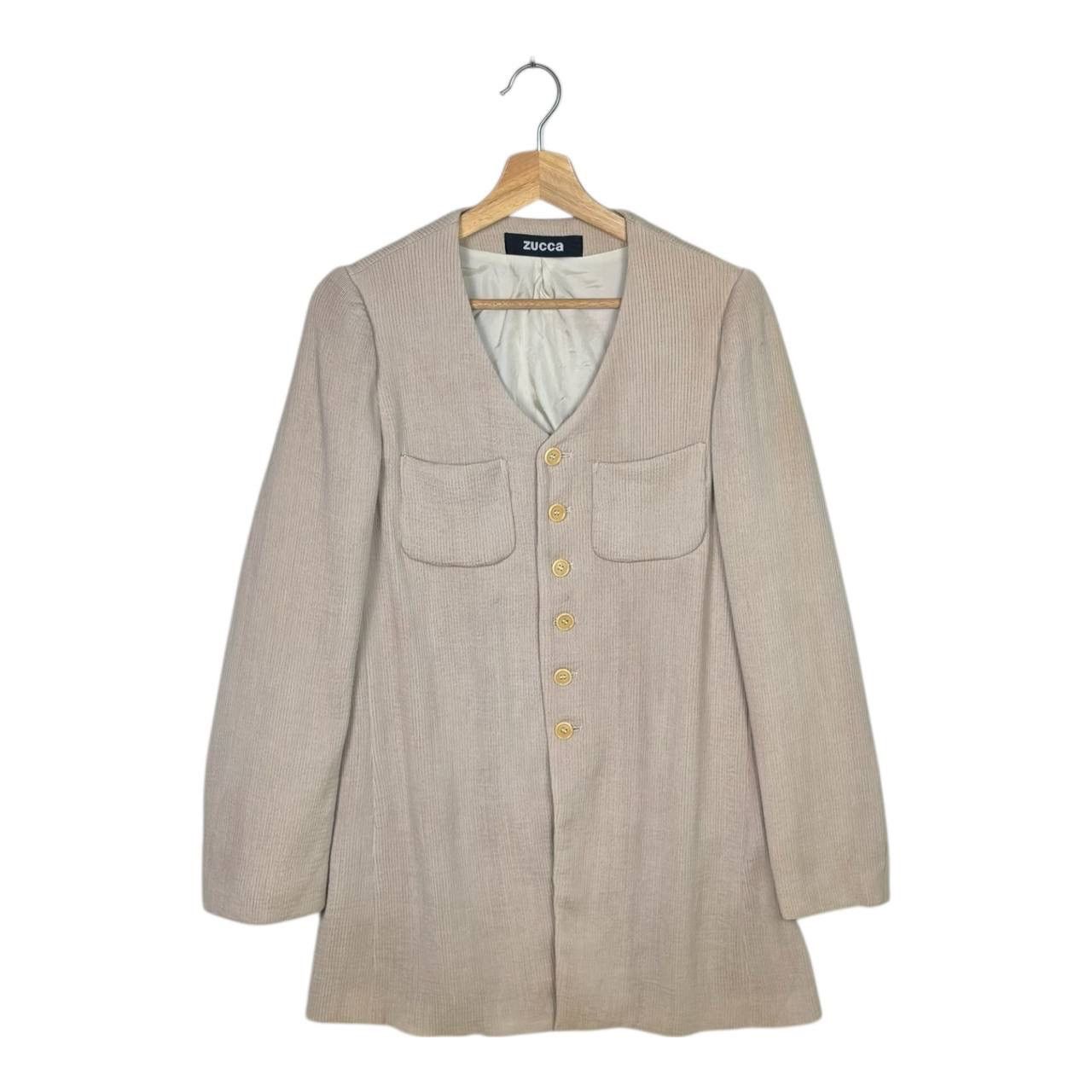 Zucca Vintage Zucca by Issey Miyake Beige Rib Knit Jacket - M Size M / US 6-8 / IT 42-44 - 1 Thumbnail