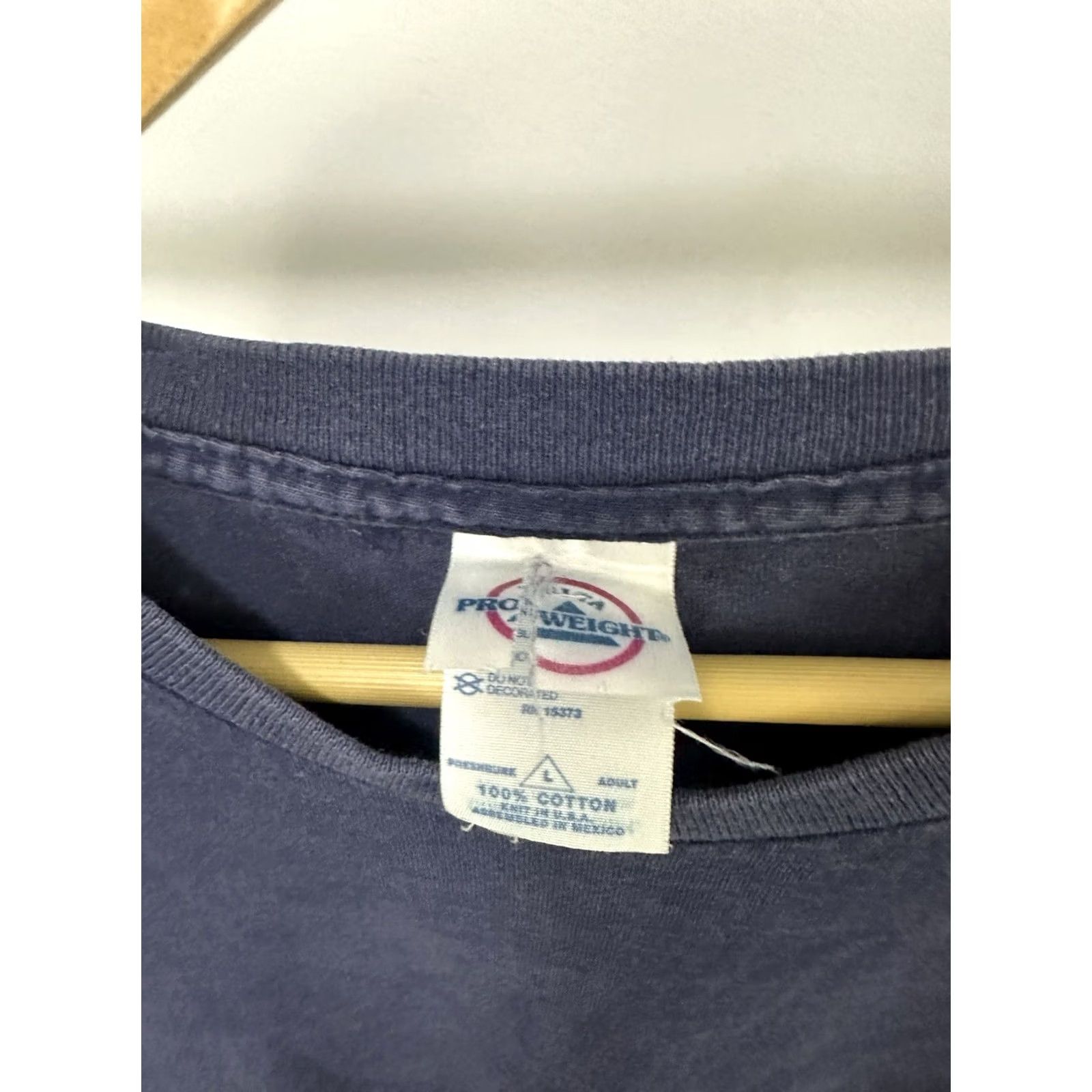 Delta VTG Faded BLANK Essential Long Sleeve WIP Work Delta T-Shirt Size L Blue Mens Shirt Size US L / EU 52-54 / 3 - 3 Thumbnail