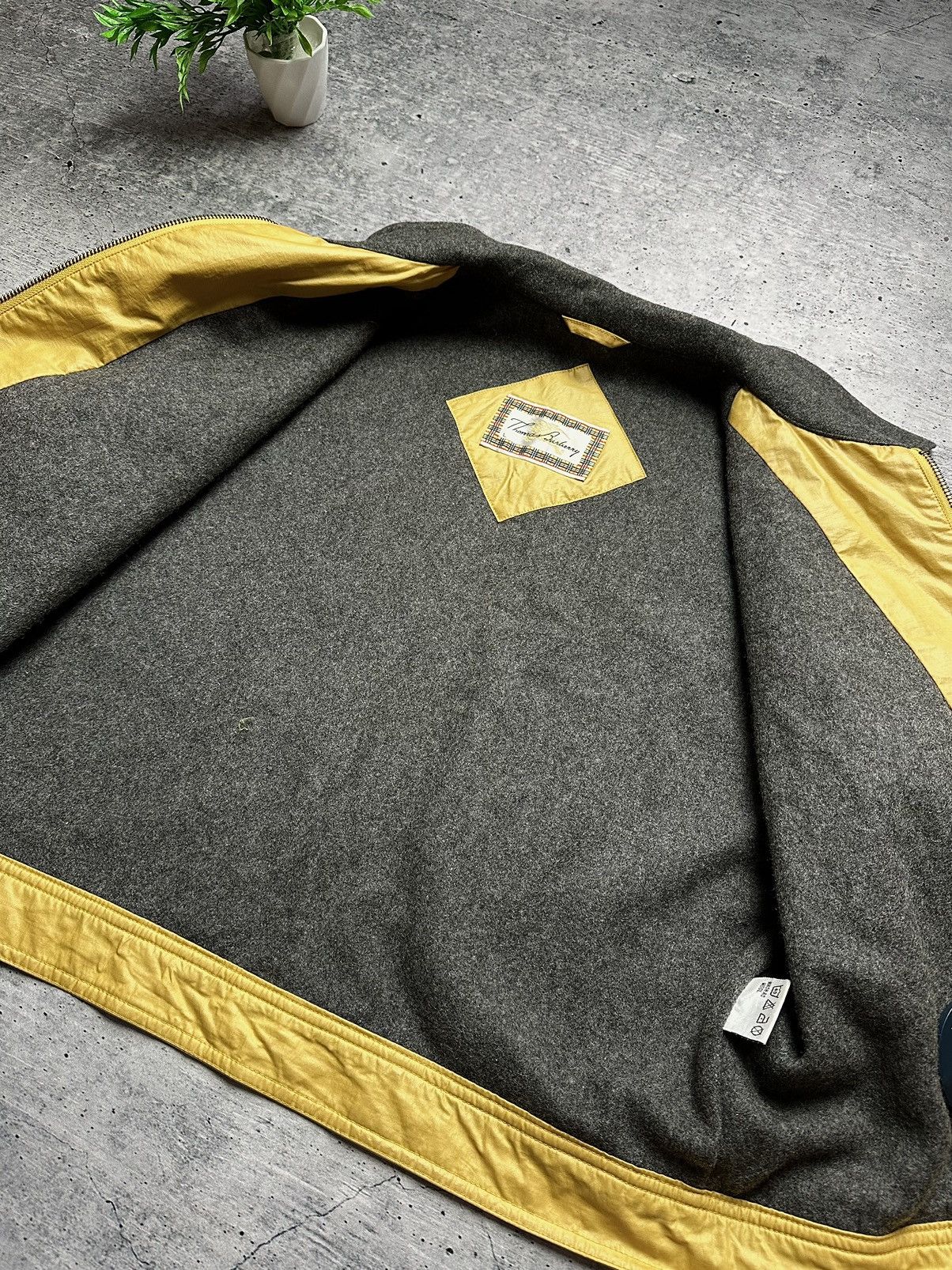 Other Vintage Thomas Burberry Gold Nylon Wool Coach Jacket Size L / US 10 / IT 46 - 6 Thumbnail