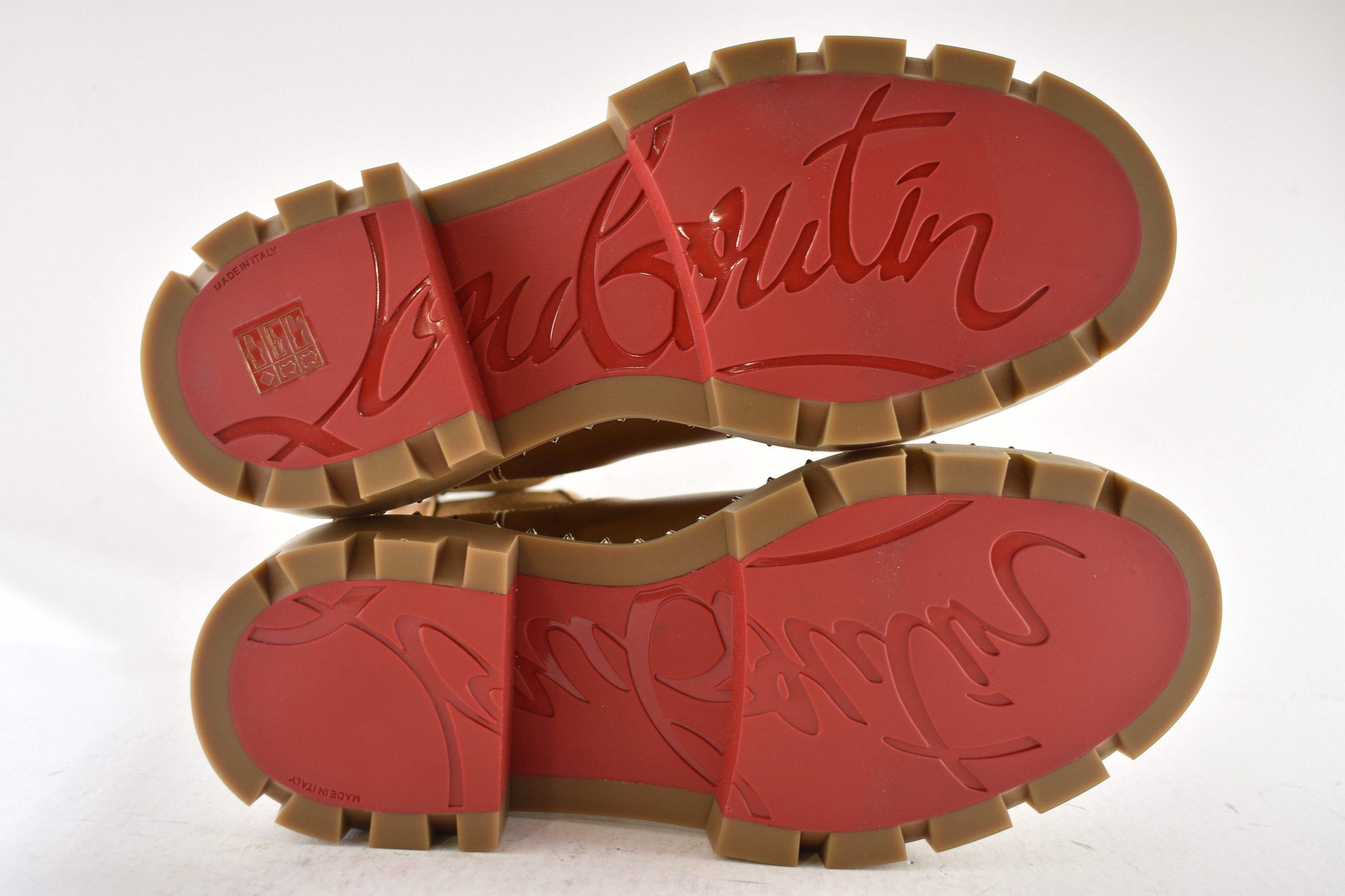 Christian Louboutin St Emilia Pyraclou Flat Terra Brown Chelsea Lug Boot 38 Size US 8 / IT 38 - 22 Thumbnail