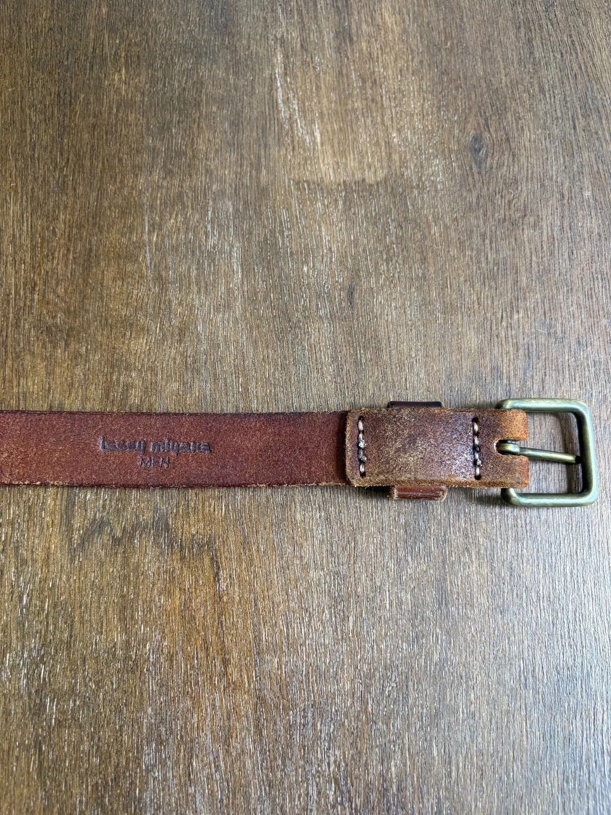 Issey Miyake Issey Miyake Men Vintage Leather Belt Size ONE SIZE - 3 Thumbnail