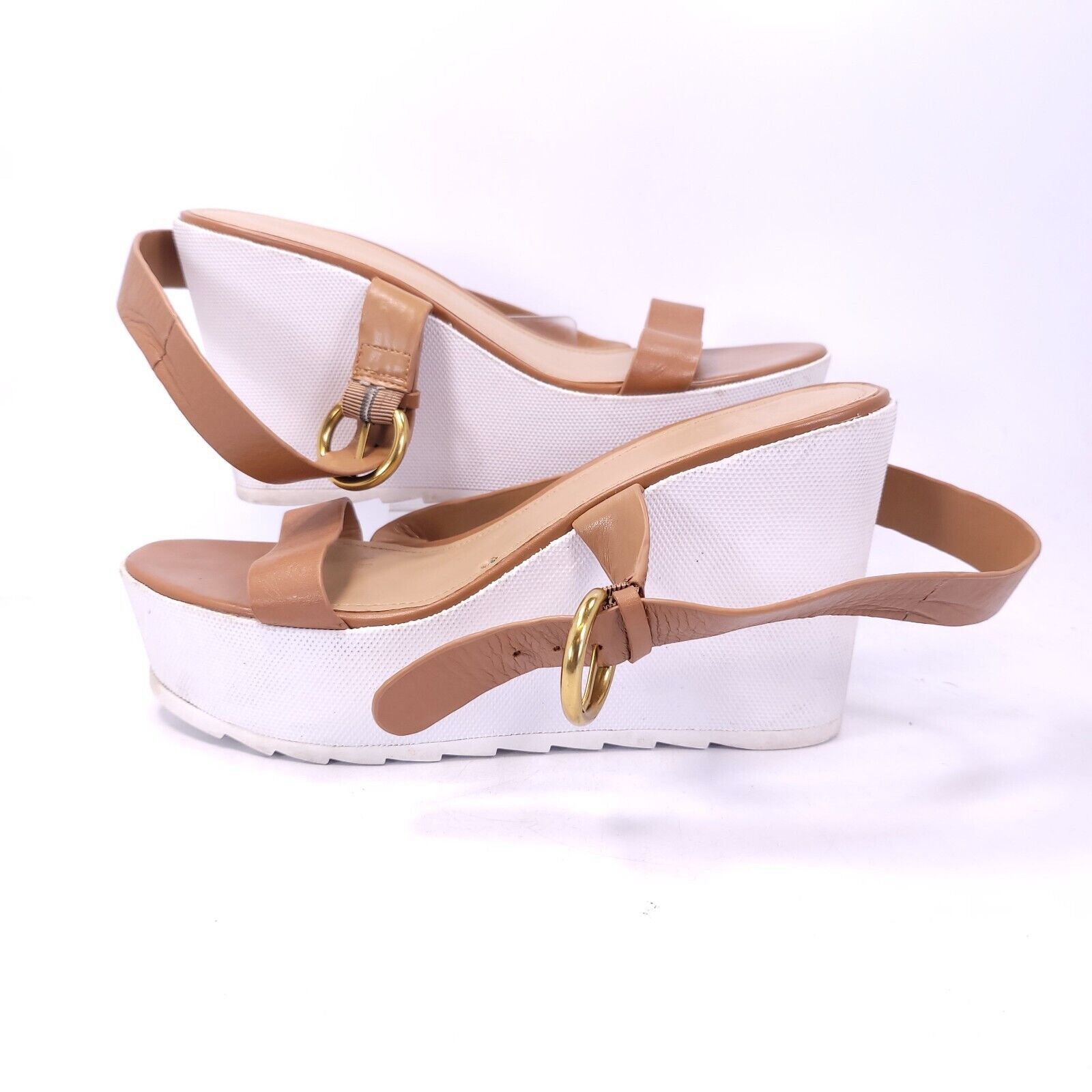 Marc Fisher Marc Fisher Casual Platform Sandal Womans Size 9 Brown White Size US 9 / IT 39 - 6 Thumbnail