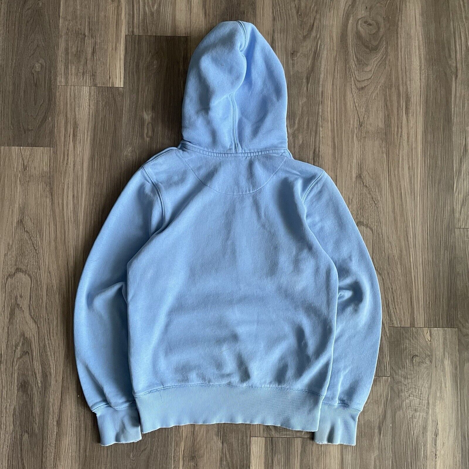 Nike × Vintage Nike UNC Center Swoosh Hoodie Size S Embroidered Baby Blue Size US S / EU 44-46 / 1 - 7 Thumbnail