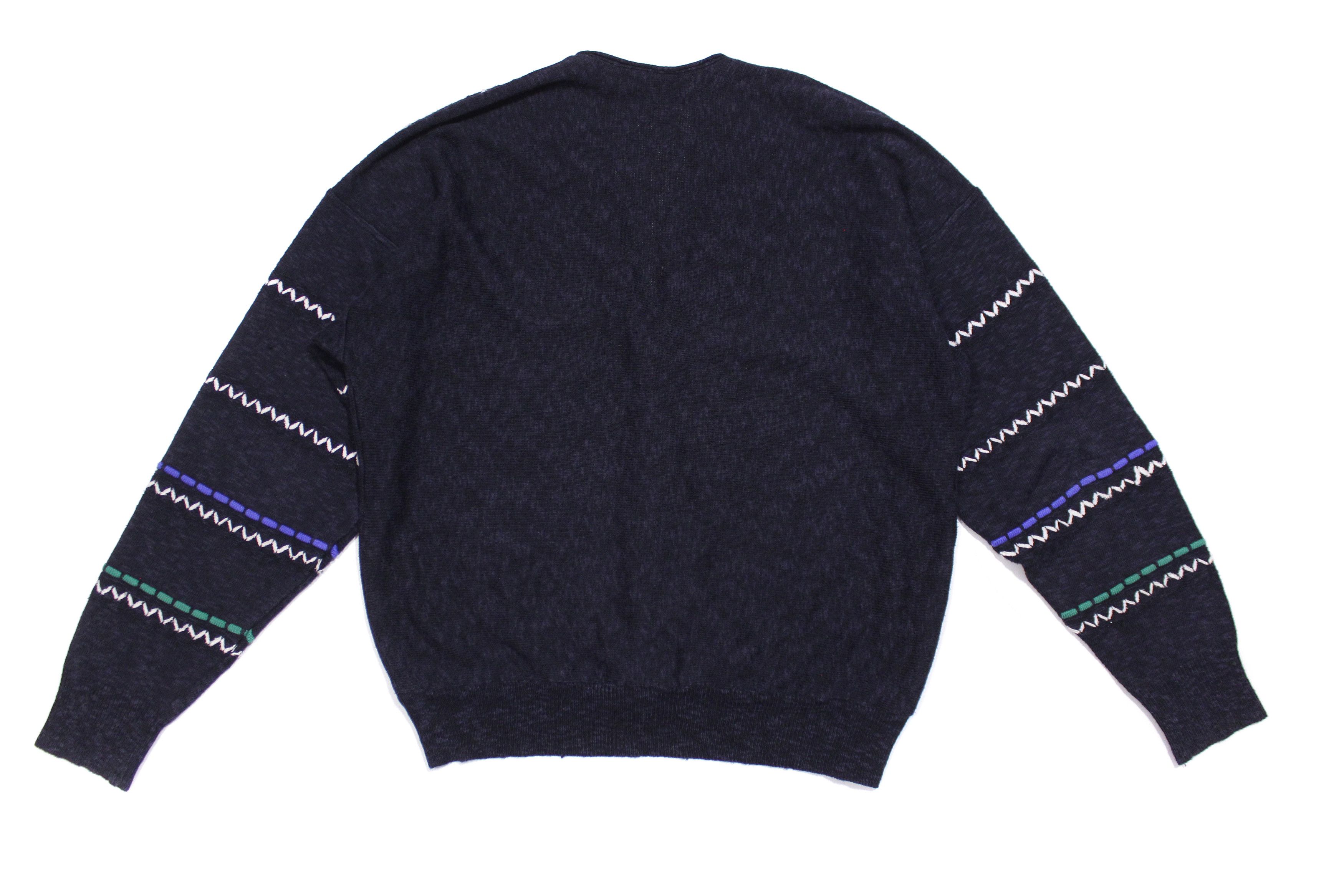 Carlo Colucci 90S Multicolor Embroidered Cardigan Size US L / EU 52-54 / 3 - 2 Thumbnail