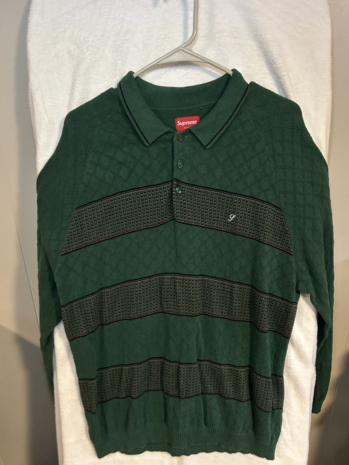 Supreme Supreme Knit Stripe Polo | Grailed