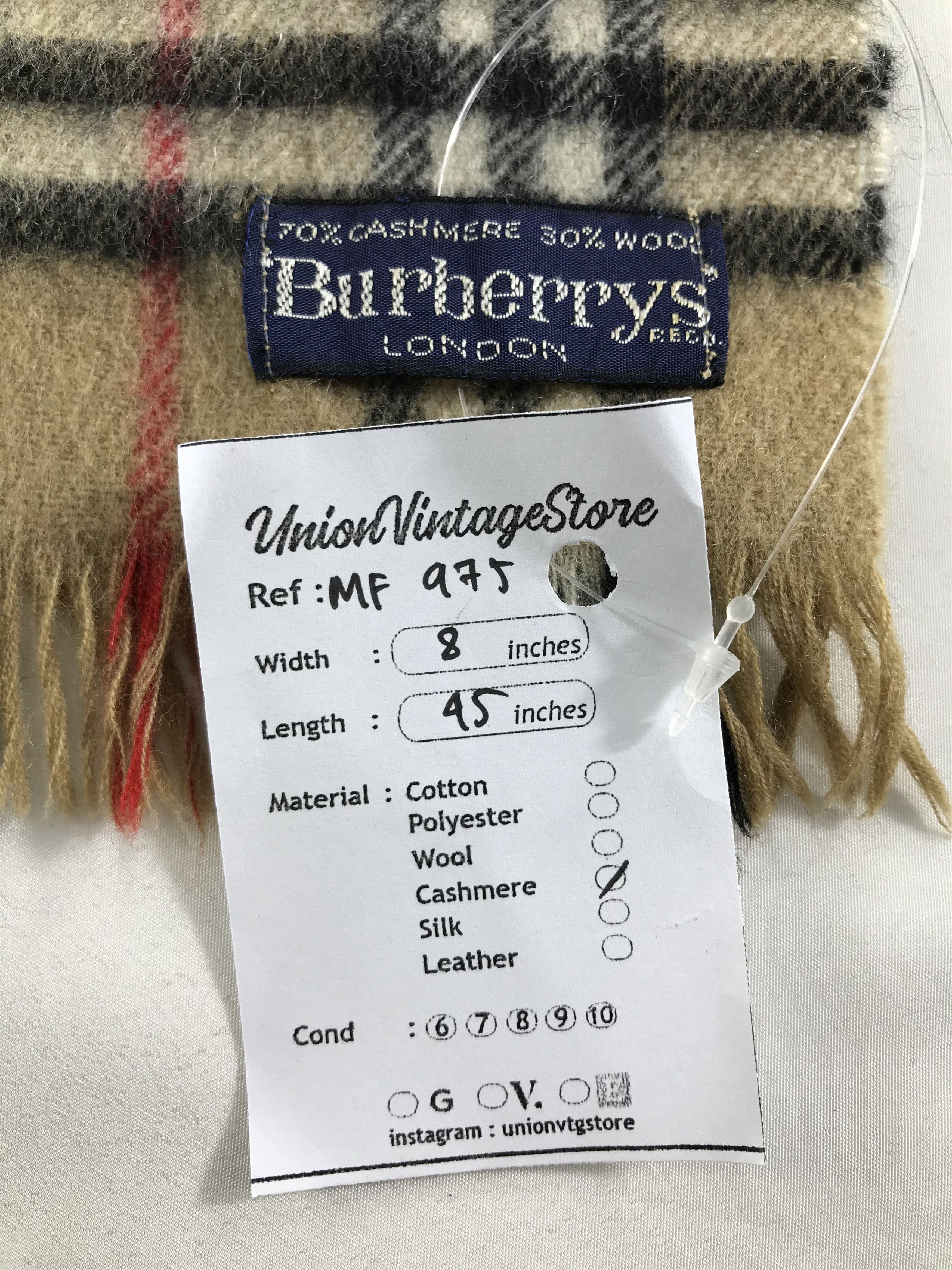Burberry Vintage Burberry Scarf/Muffler/Neckwear MF975 Size ONE SIZE - 7 Thumbnail