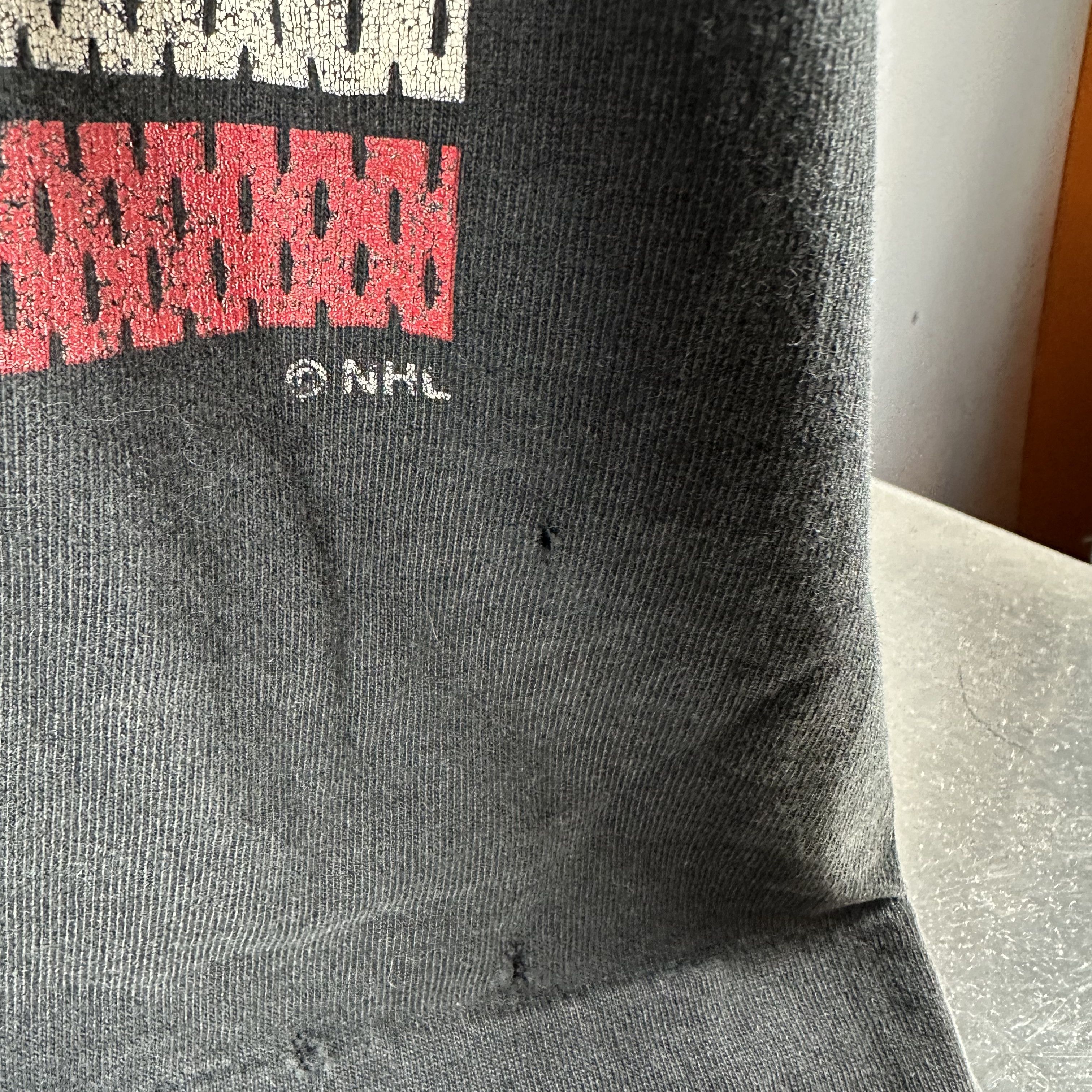 Vintage 90s Chicago Blackhawks NHL All Over Print AOP T-shirt Size US XL / EU 56 / 4 - 10 Thumbnail