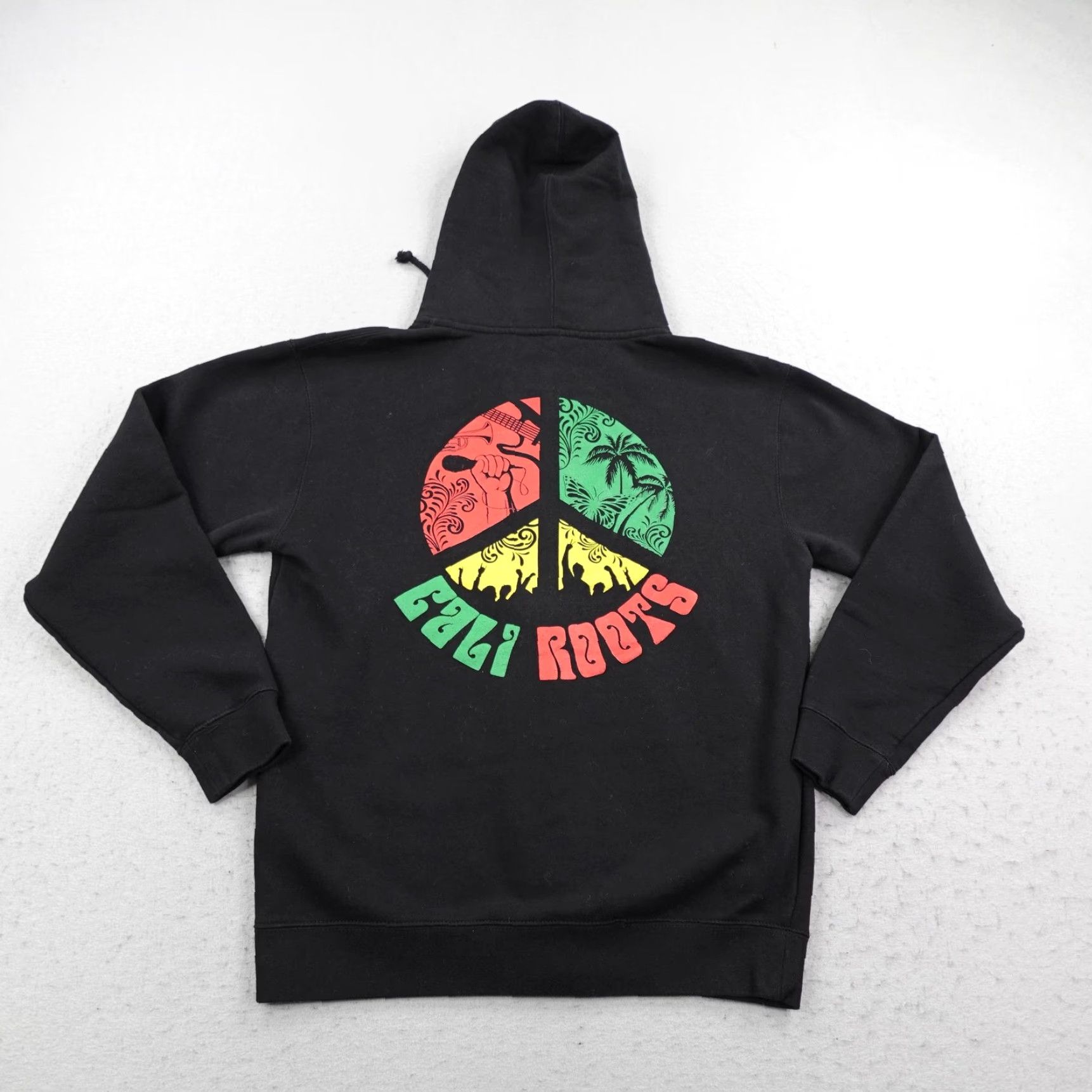 Vintage Cali Roots Hoodie California Reggae Festival Sweatshirt Zip Up Medium Black Mens Size US M / EU 48-50 / 2 - 5 Thumbnail