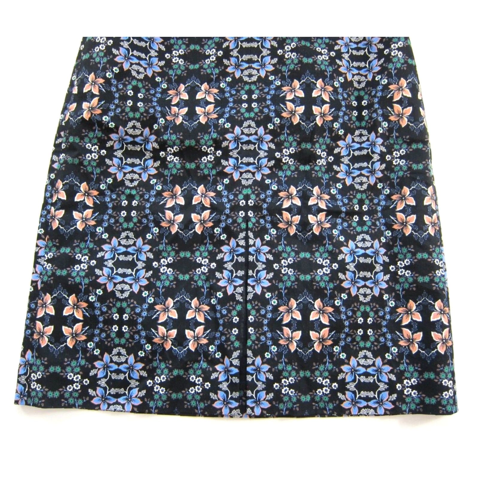 J.Crew J. Crew Black Blue Green Pink Floral Cotton Work Pencil Straight Skirt Women 8 Size 30" / US 8 / IT 44 - 8 Thumbnail
