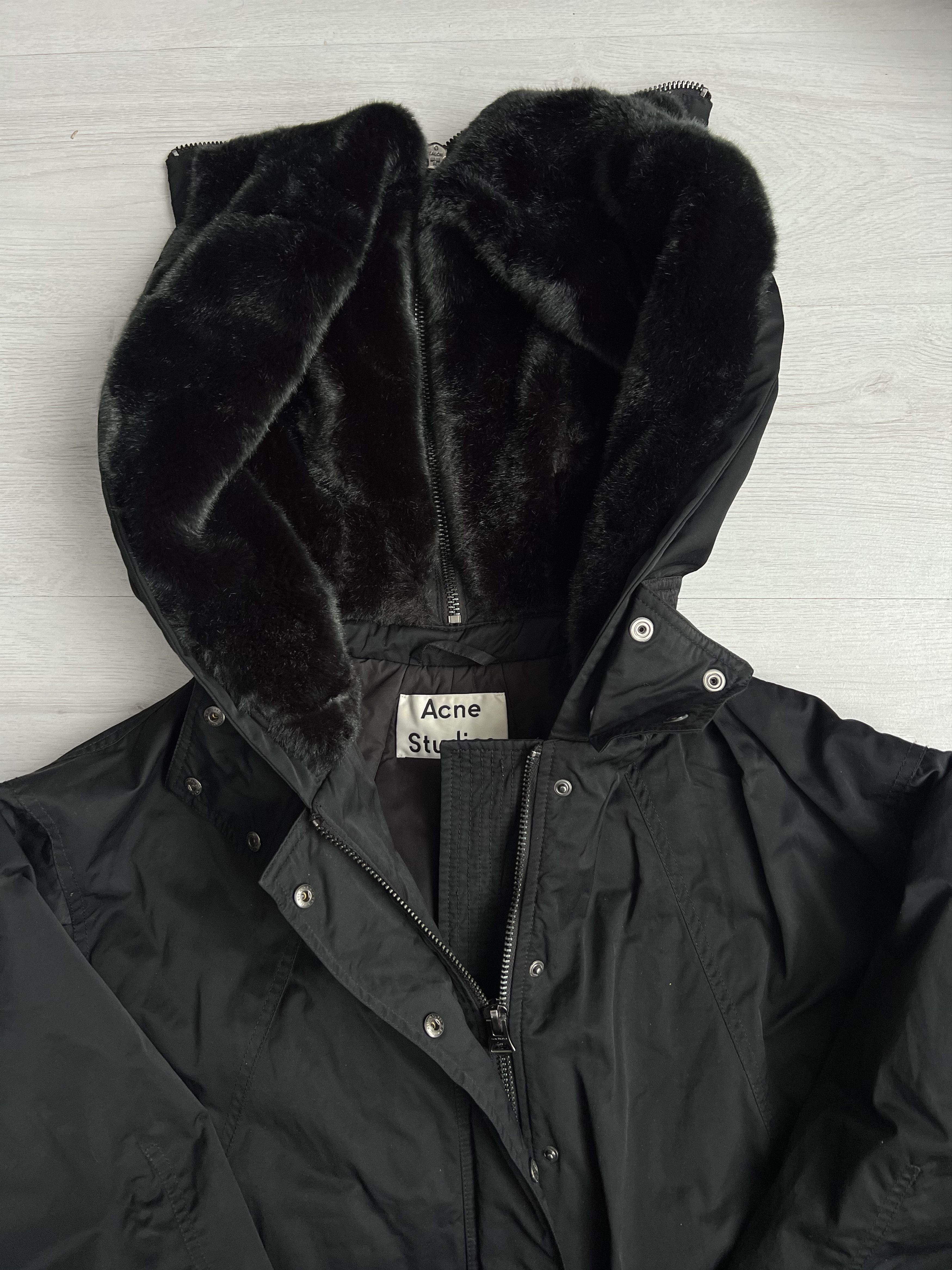 Acne Studios Acne Studios Amory Oversized Faux Fur Lined Hooded Parka Size XS / US 0-2 / IT 36-38 - 4 Thumbnail