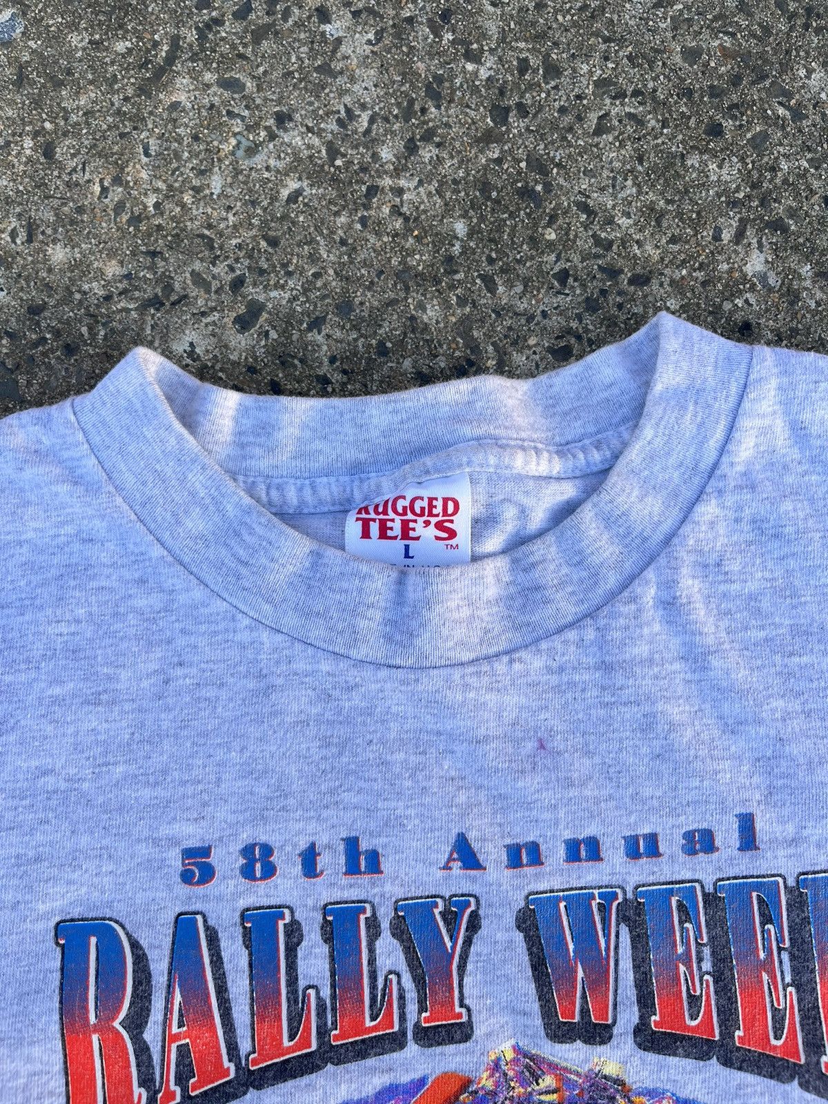 Harley Davidson × Vintage Vintage 90’s Rally Week ”58th Annual” Single Stitch T-Shirt Size US L / EU 52-54 / 3 - 5 Thumbnail