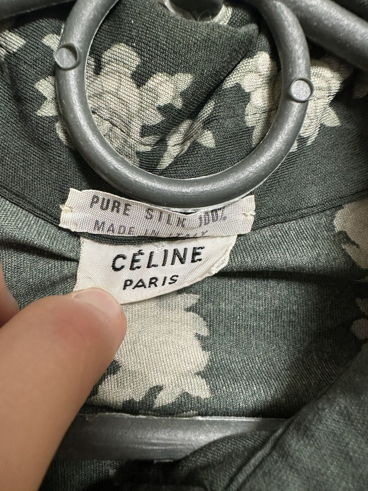 Celine × Vintage Vintage 70's Celine Pure Silk Monogram Logo Blouse Shirt Size M / US 6-8 / IT 42-44 - 3 Thumbnail