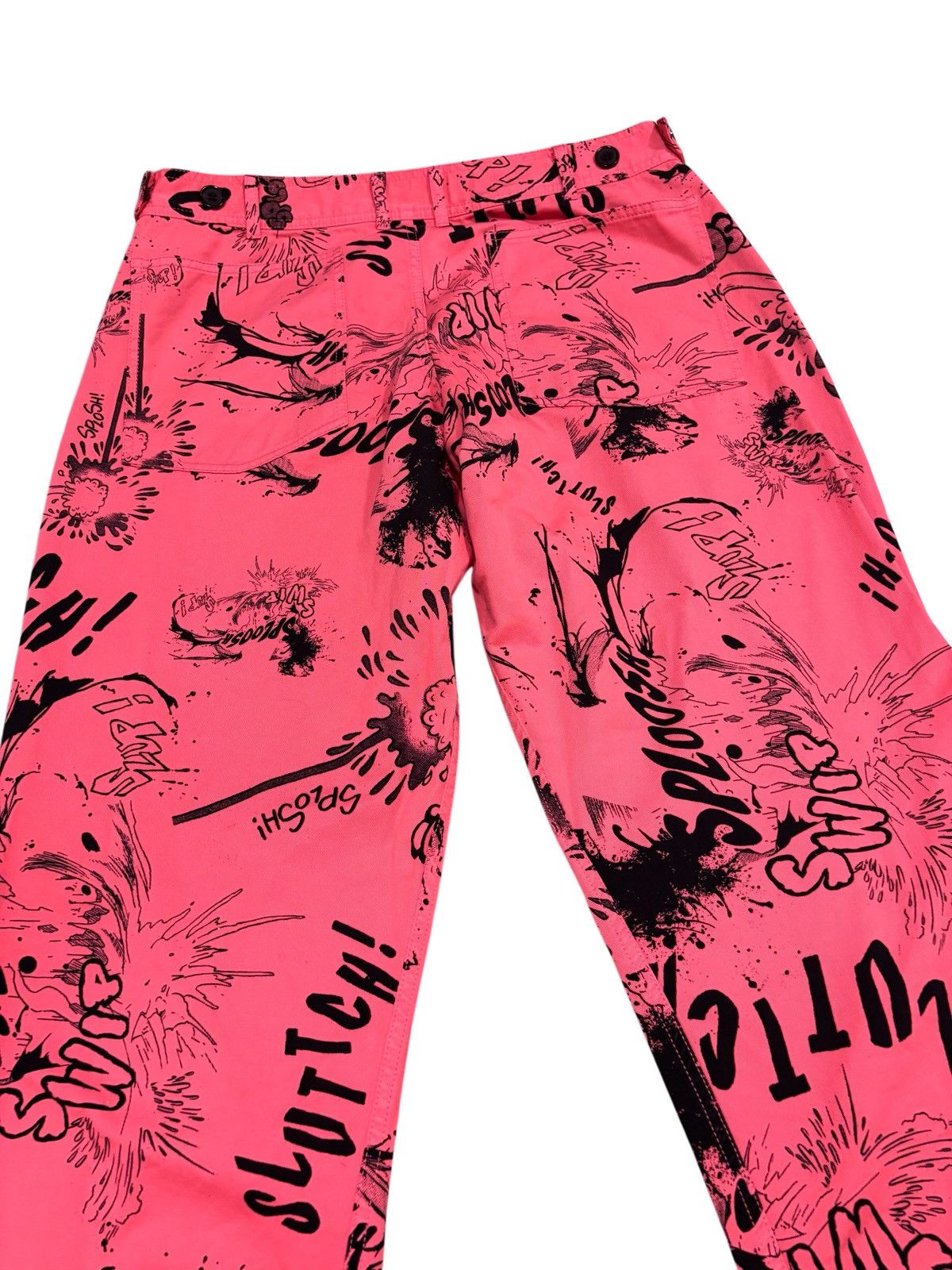 Comme des Garcons SHIRT COMME DES GARÇONS PANTS WOVEN RUNWAY COMIC BOOK PINK TROUSER Size US 36 / EU 52 - 10 Thumbnail