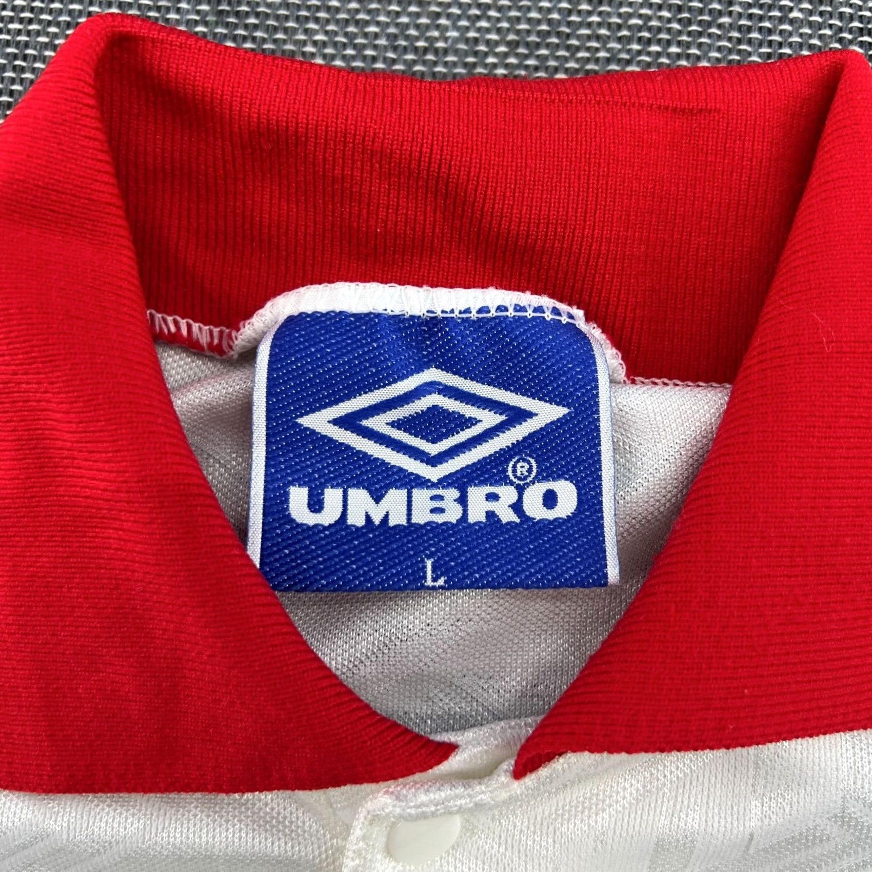 Umbro Umbro Flamengo Away Mens Football Jersey Shirt Large White Camiseta 1993 1994 Jersey Football Mens Shirts Size US L / EU 52-54 / 3 - 6 Thumbnail
