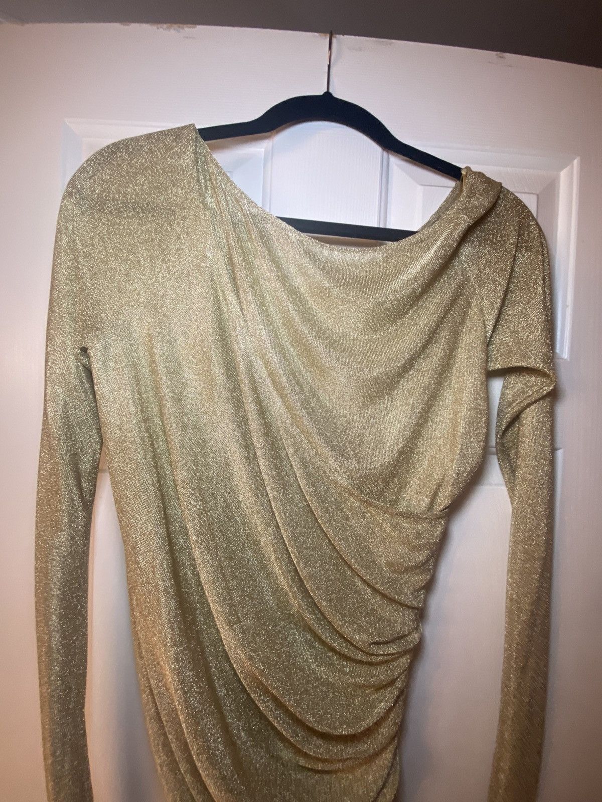 Dolce & Gabbana New Dolce Gabbana Lurex Mesh Gold Calf-Length Dress US 8 Size M / US 6-8 / IT 42-44 - 8 Thumbnail