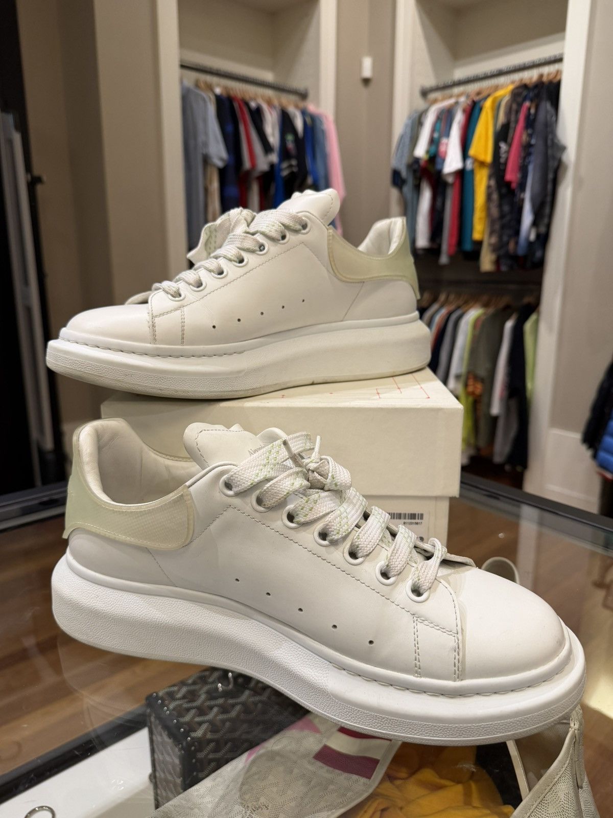 Alexander McQueen Alexander McQueen Oversized Sneaker -White/Opal Heel Size US 11 / EU 44 - 2 Thumbnail