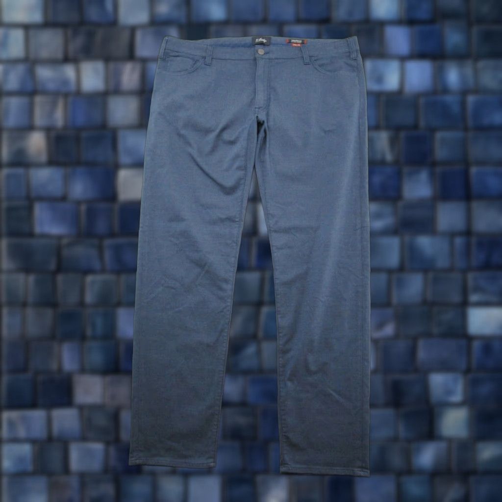 Vintage 34 Heritage Mens Dress Pants Blue Mid-Rise Straight Fit 42x34 Size US 42 / EU 58 - 1 Thumbnail