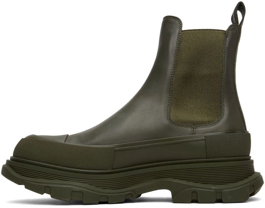 Alexander McQueen o1y1024 Ankle Boots in Military Green Size US 7 / EU 40 - 3 Thumbnail