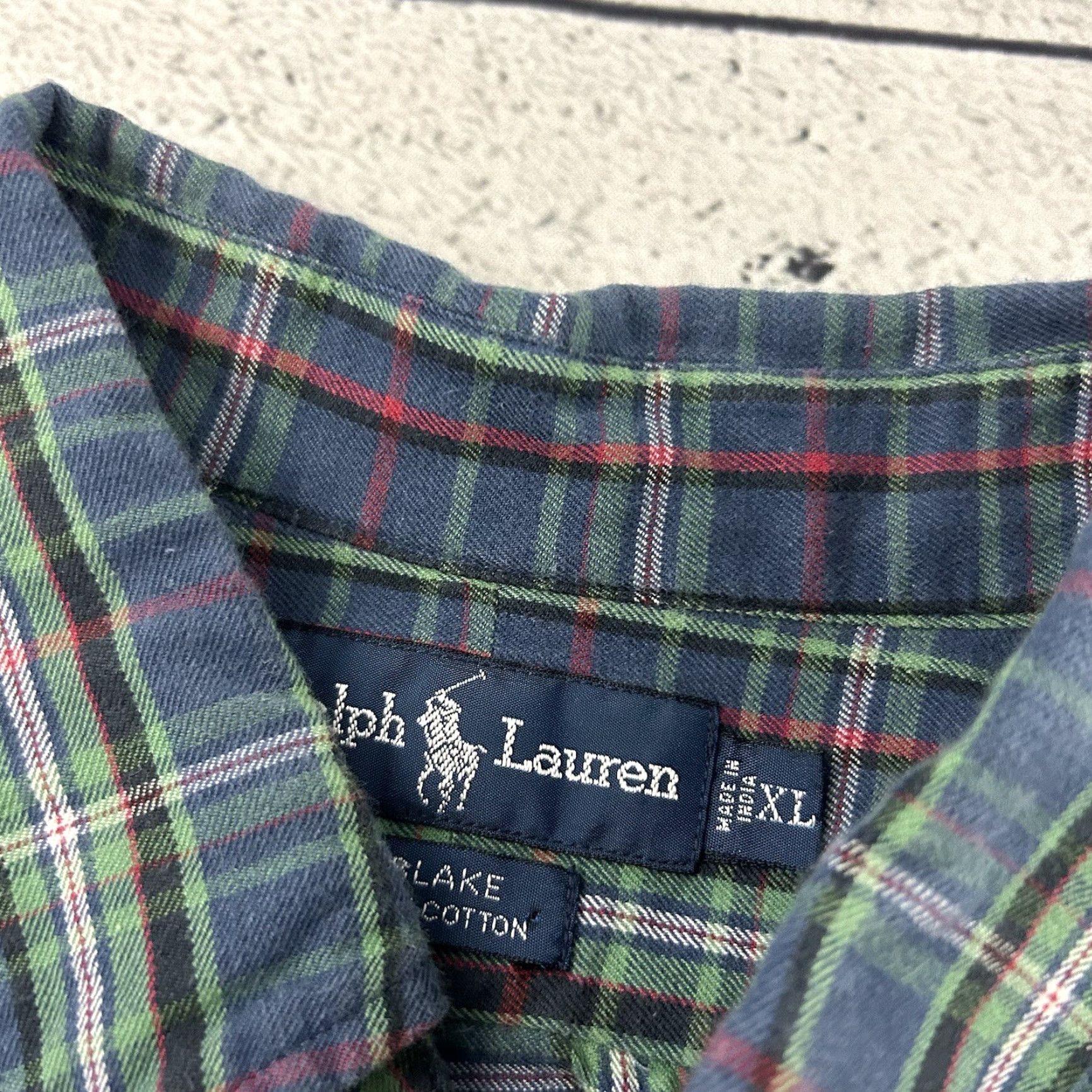 Polo Ralph Lauren Polo Ralph Lauren Blake Long Sleeve Button Front Flannel Shirt Men's XL Blue Size US XL / EU 56 / 4 - 3 Thumbnail