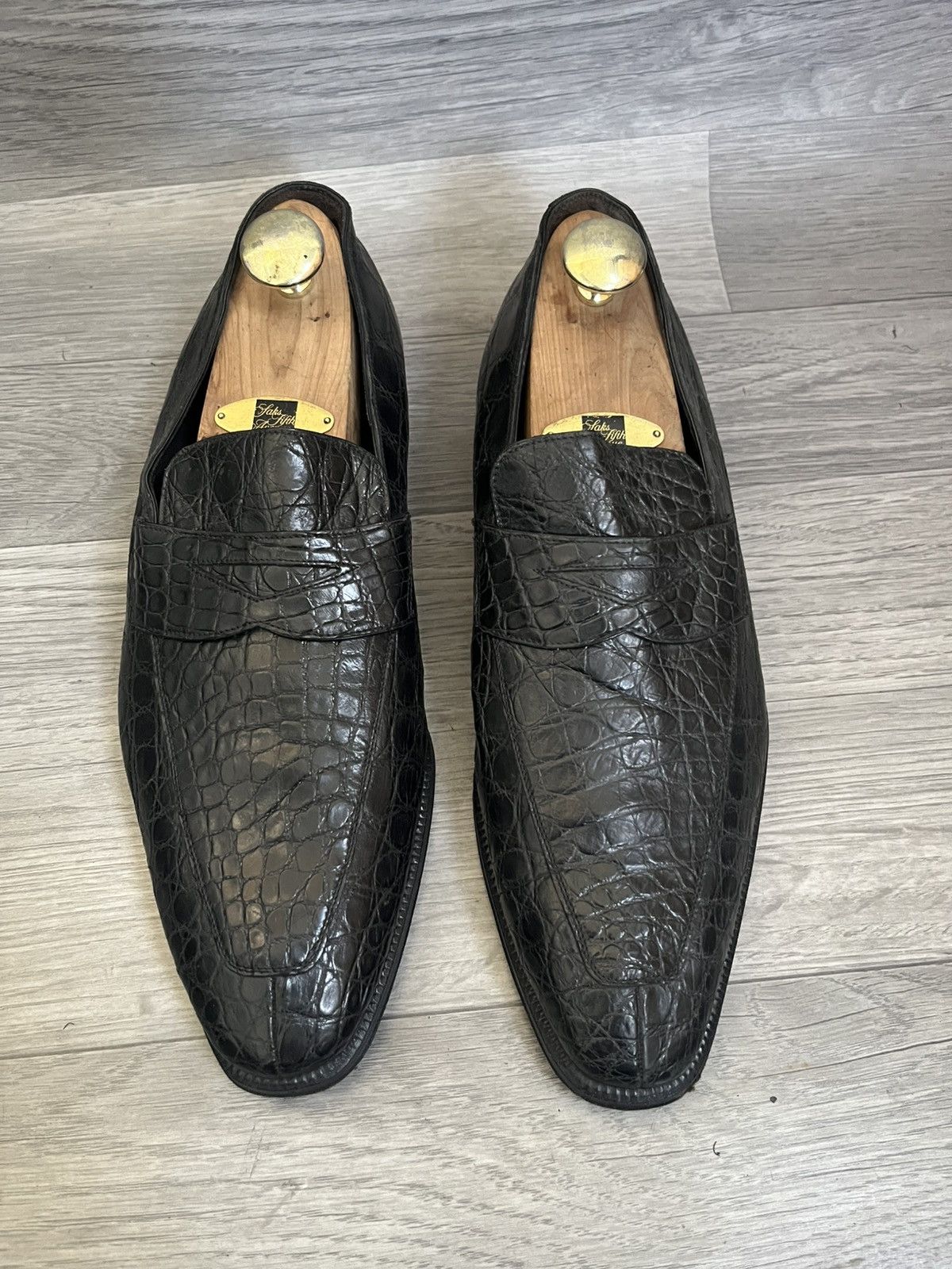 Brioni Brioni crocodile leather penny loafers, weston, lobb,loro Size US 11 / EU 44 - 2 Thumbnail