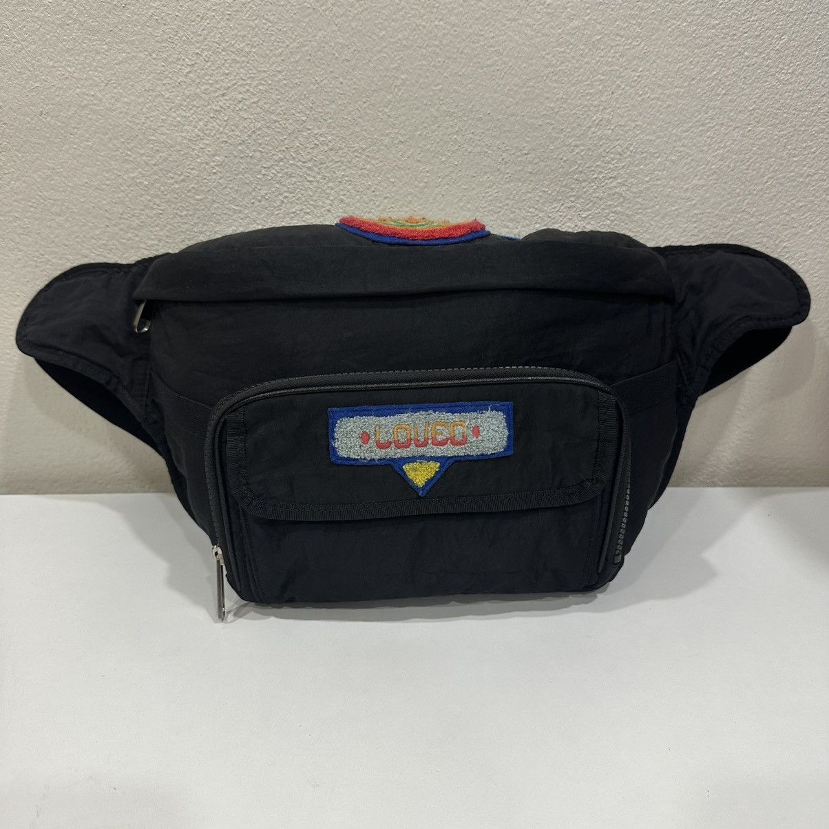 Gucci GUCCI BLACK NYLON TERRY CLOTH 80s LOGO PATCH WAIST BAG 29 Size ONE SIZE - 3 Thumbnail