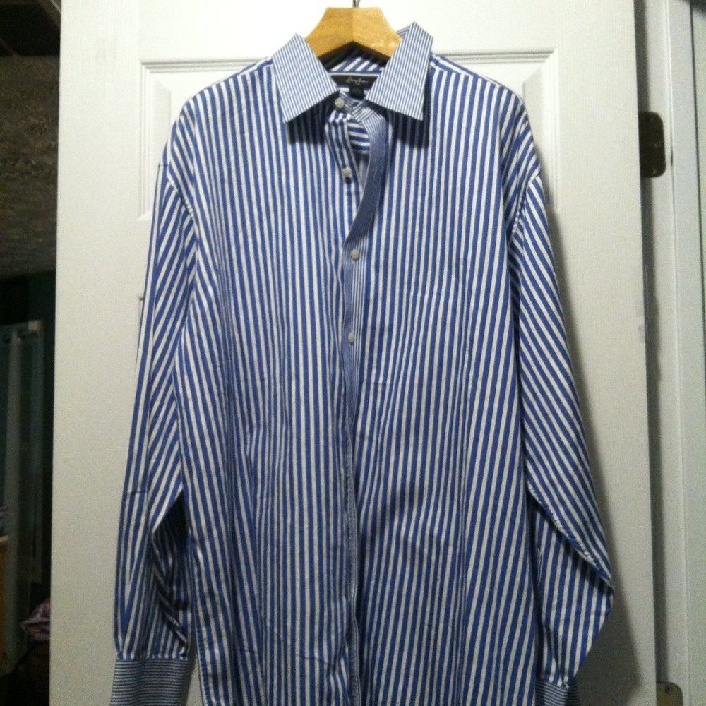 Sean John SEAN JOHN MEN'S BLUE 100%COTTON CASUAL SHIRT SIZE: XXL Size US XXL / EU 58 / 5 - 4 Thumbnail