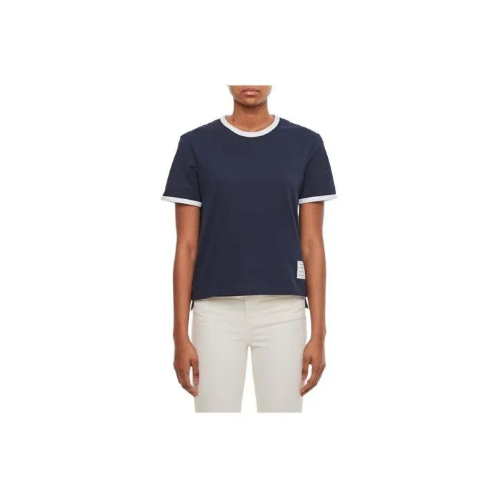Thom Browne Thom Browne Asymmetric Hem Short Sleeve T-Shirt 0079 Size M / US 6-8 / IT 42-44 - 1 Thumbnail