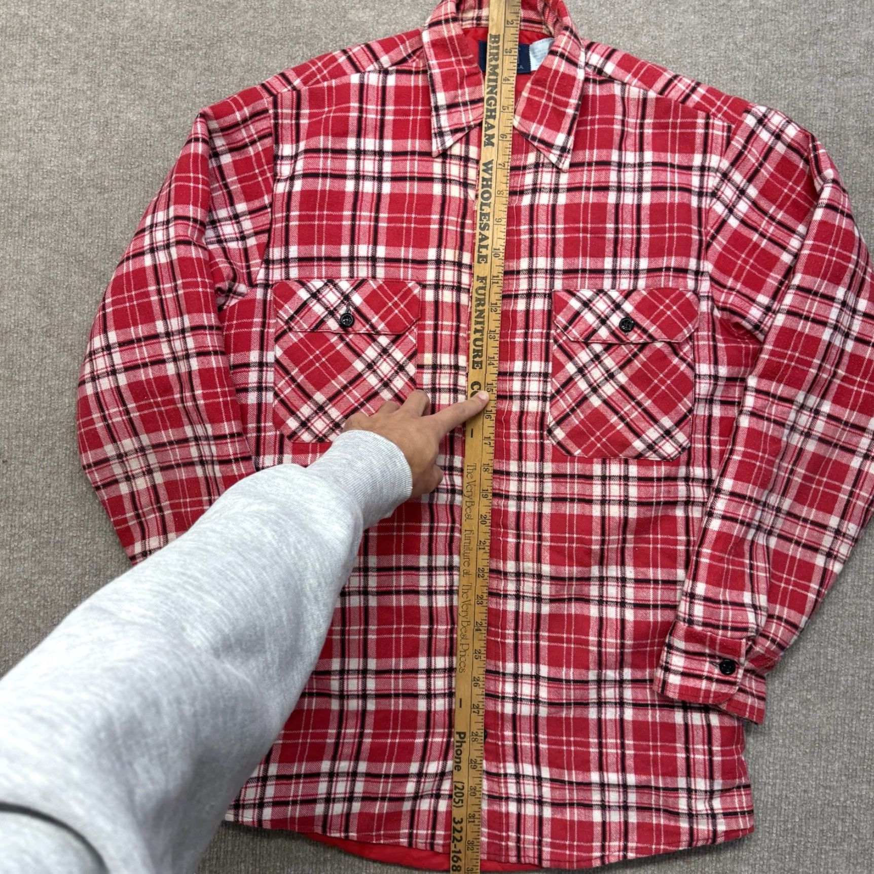 Sears VINTAGE Sears Insulated Flannel Shirt Mens M Tall Shacket Red Plaid USA Made Shirt Mens MT Red Plaid USA Made Sears Size US M / EU 48-50 / 2 - 4 Thumbnail