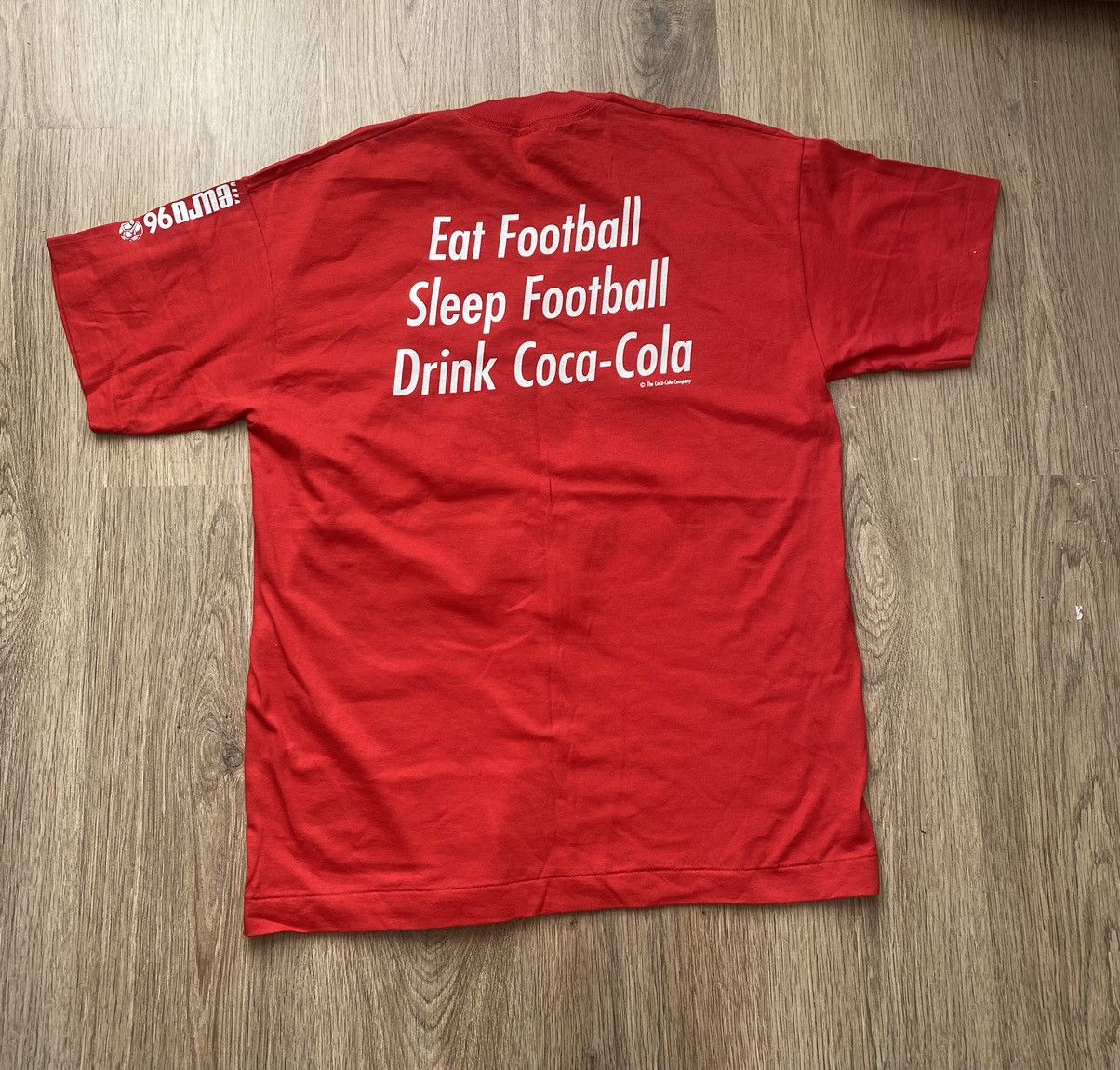 Vintage Vintage Screen Stars Coca Cola England Euro 96 T-Shirt Size US L / EU 52-54 / 3 - 4 Thumbnail