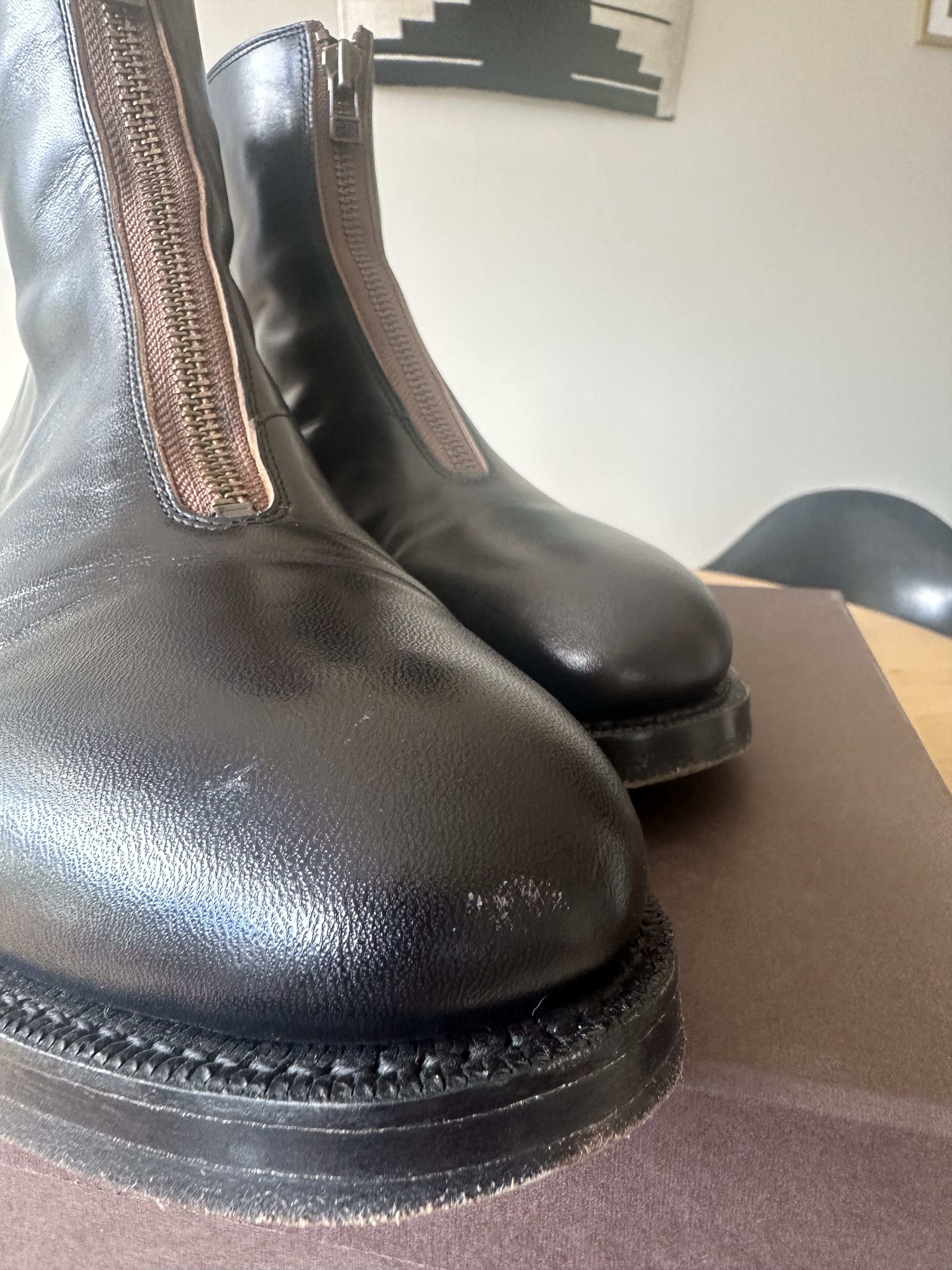 Kapital KAPITAL Leather ZIP-UP Café Lace Frisko Boots – Black Size US 11 / EU 44 - 14 Thumbnail