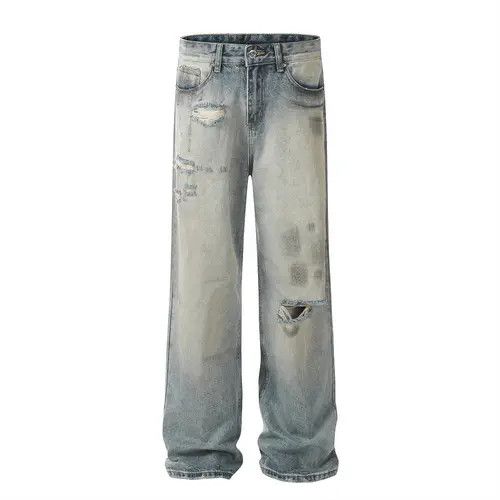 Anime × Japanese Brand × Jean Pants Heavy distressed loose casual washed ripped jeans Size US 34 / EU 50 - 1 Thumbnail