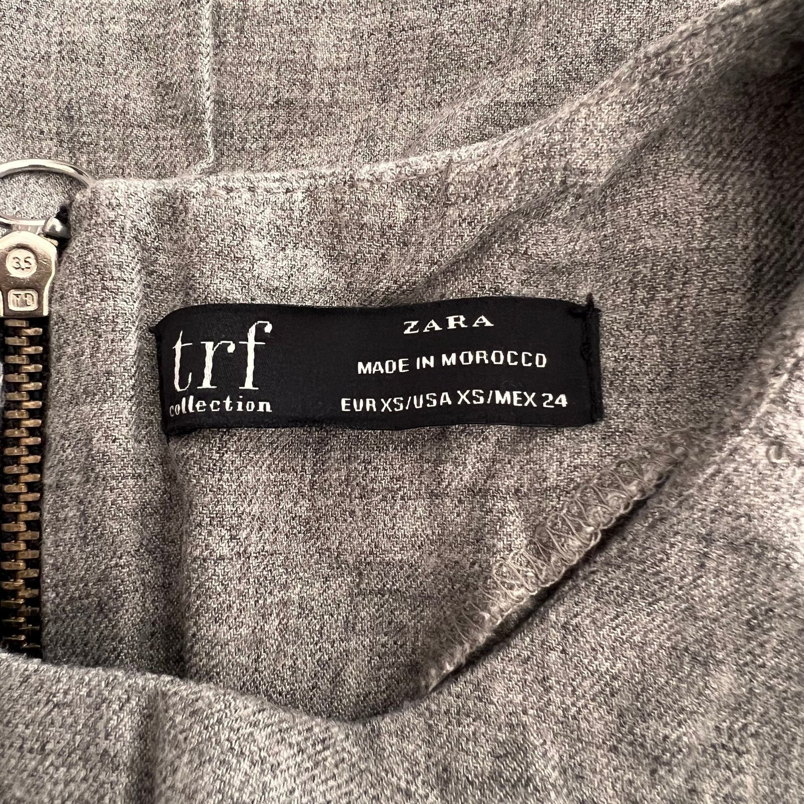 Zara Zara TRF Collection Gray Mini Dress, XS Size XS / US 0-2 / IT 36-38 - 8 Thumbnail