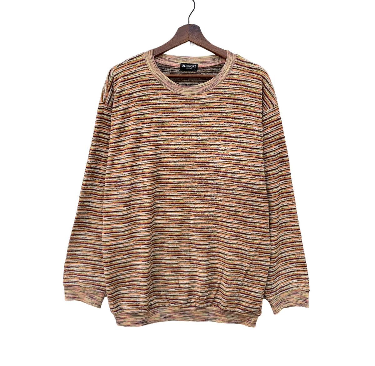 Designer × Missoni × Vintage Missoni Striped Sweatshirt Multicolour Size US L / EU 52-54 / 3 - 1 Thumbnail