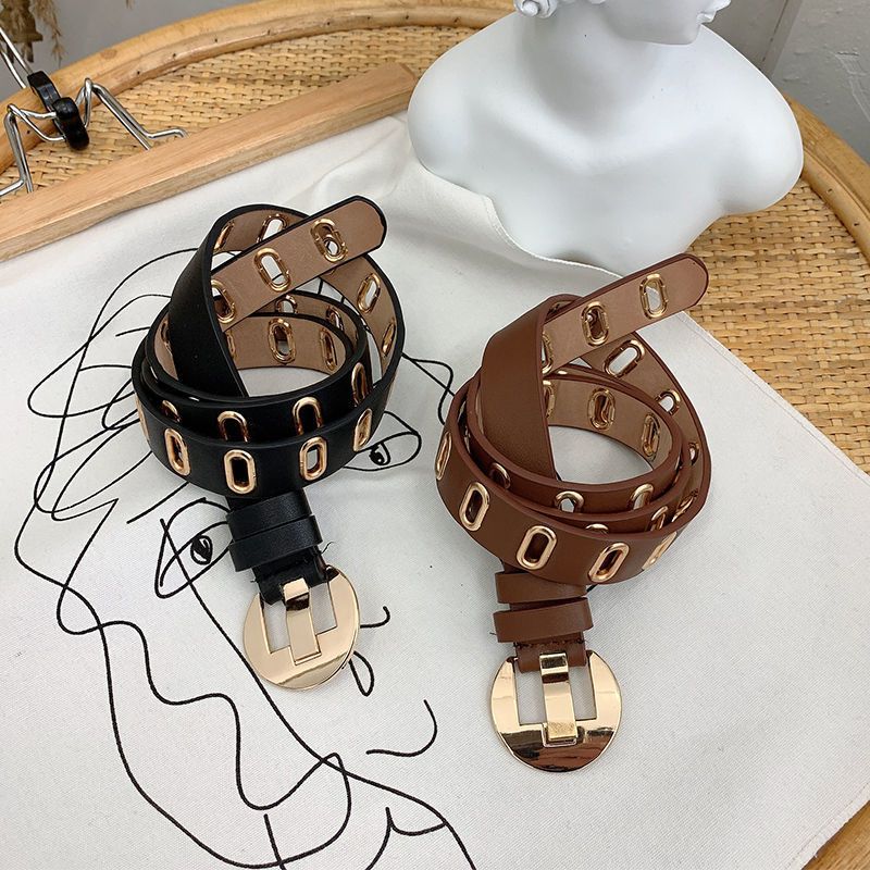 Designer Hip-hop Vintage Belt Riveted Belts Menswear Accessories Size ONE SIZE - 3 Thumbnail