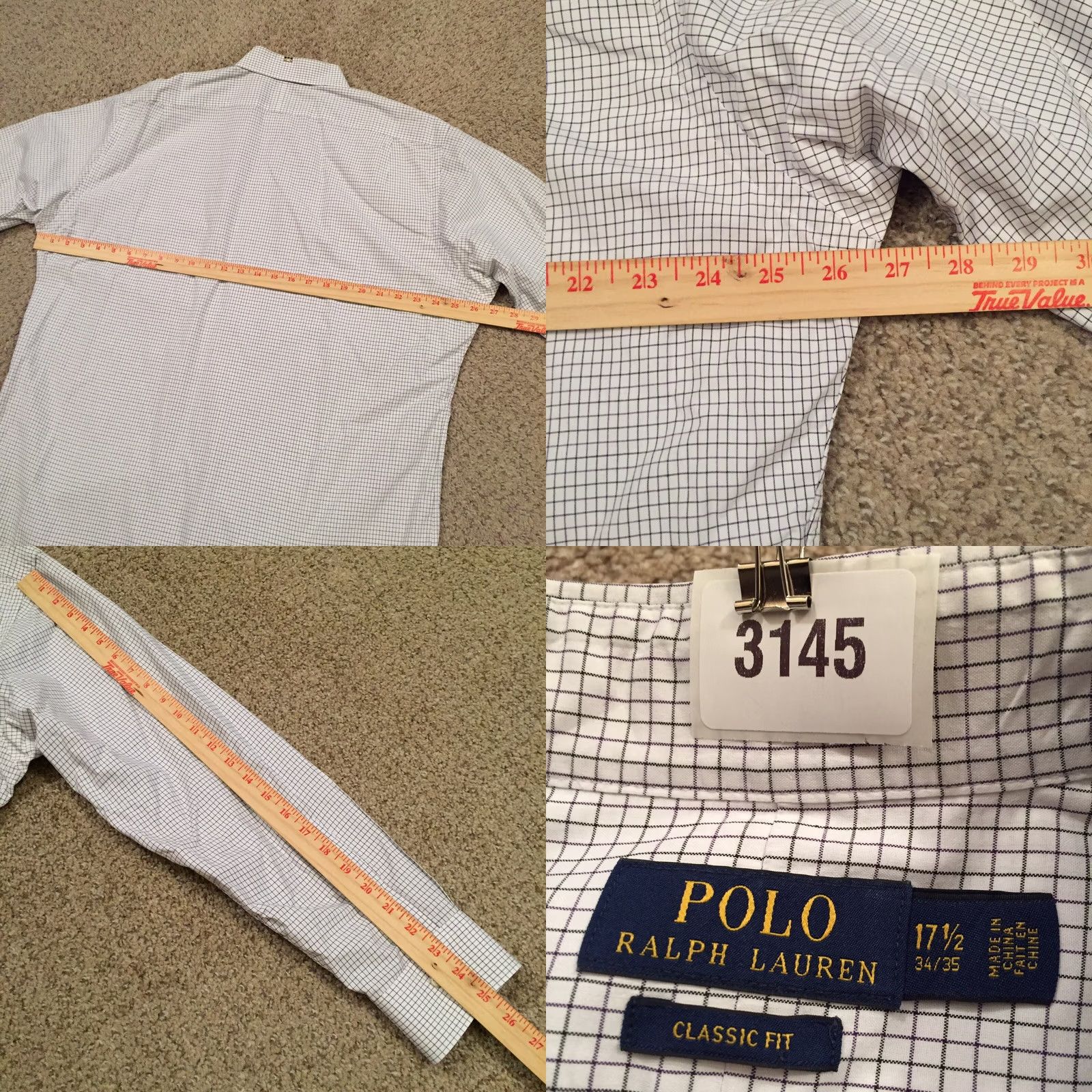 Polo Ralph Lauren Polo Ralph Lauren Shirt Mens 17.5 Purple Gray Check Long Sleeve Button Up Size US XXL / EU 58 / 5 - 8 Thumbnail
