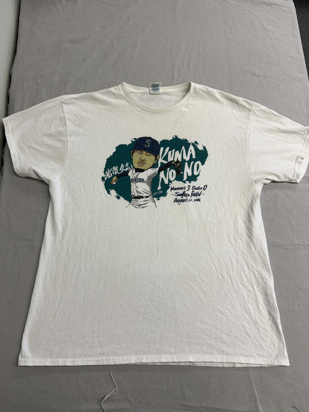 Delta No Hitter Hisashi Iwakuma T-shirt Seattle Mariners Gary Chen Size US XL / EU 56 / 4 - 1 Thumbnail