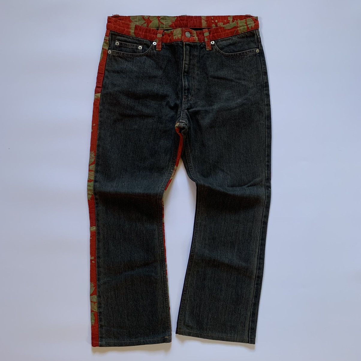 If Six Was Nine × Japanese Brand × Vintage 90s Glamdy Japanese Hybrid Flare Pants Size US 30 / EU 46 - 2 Thumbnail