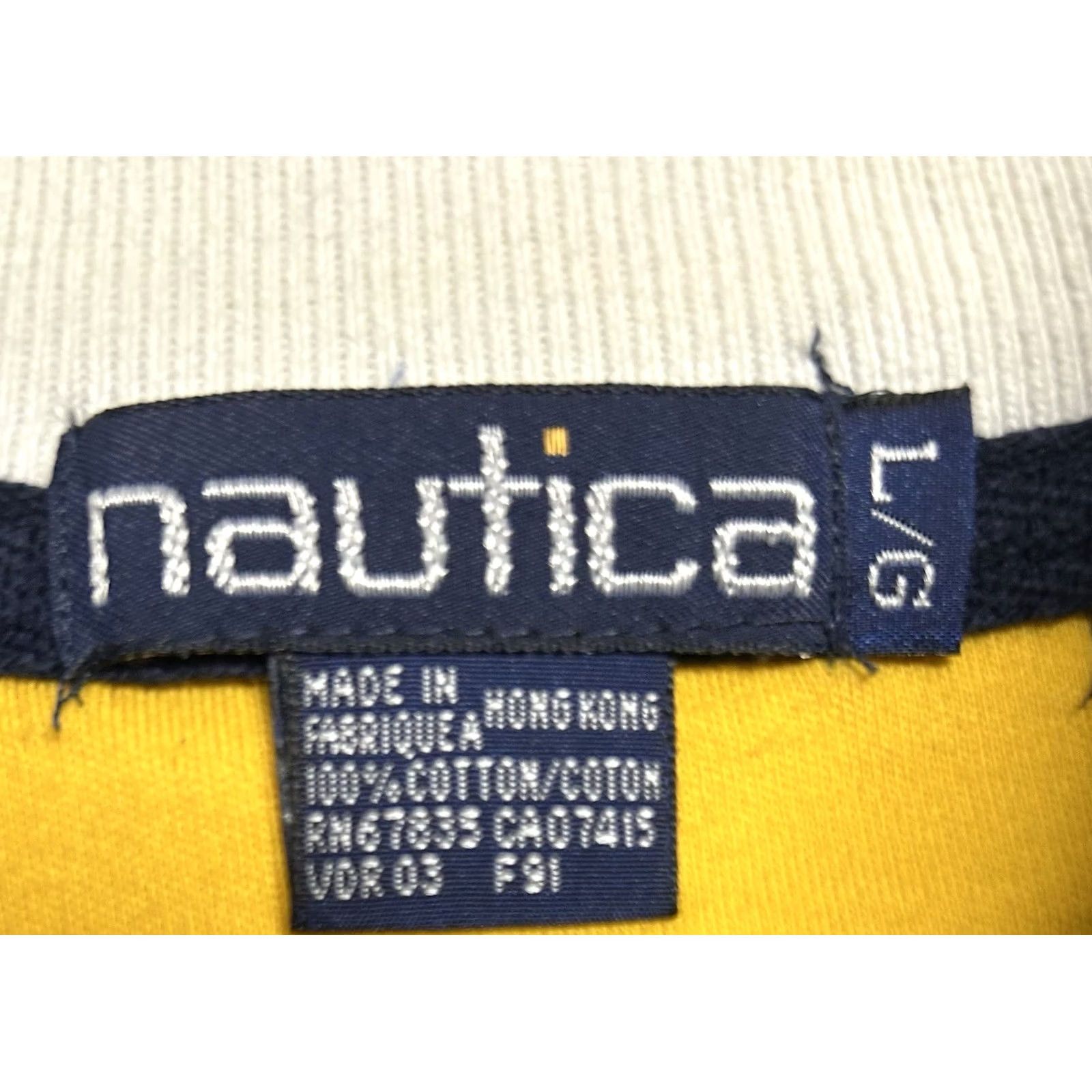 Nautica VINTAGE Nautica Men Blue HeavyCotton Long Sleeve Pullover Shirt Large Hong Kong Size US L / EU 52-54 / 3 - 7 Thumbnail