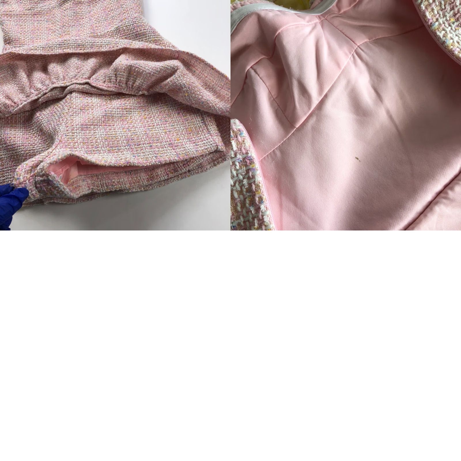 Amanda Uprichard Amanda Uprichard Romper Mini Dress Skirt Skort Pink Champagne Small MINT HRJ Size 28" / US 6 / IT 42 - 11 Thumbnail