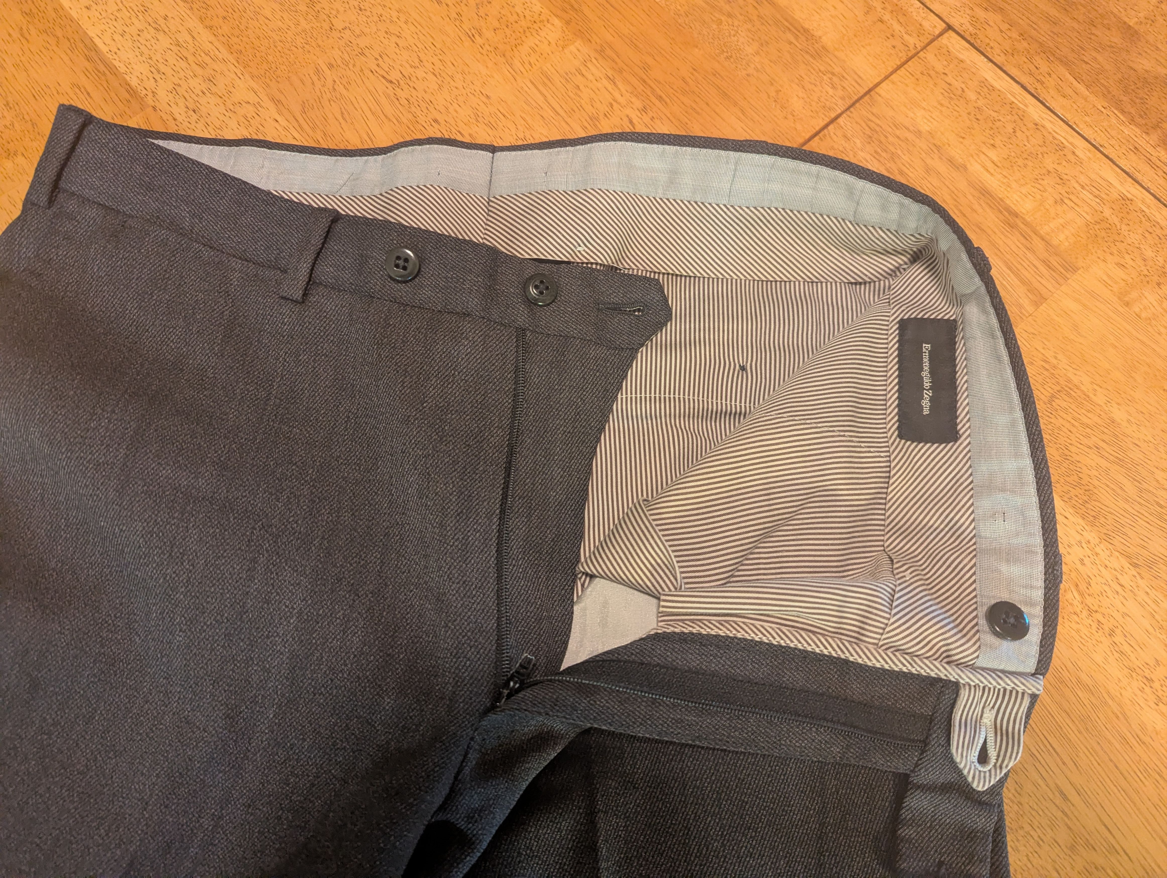 Ermenegildo Zegna Ermenegildo Zegna Gray Wool Trousers 34x30 Size 40R - 1 Thumbnail