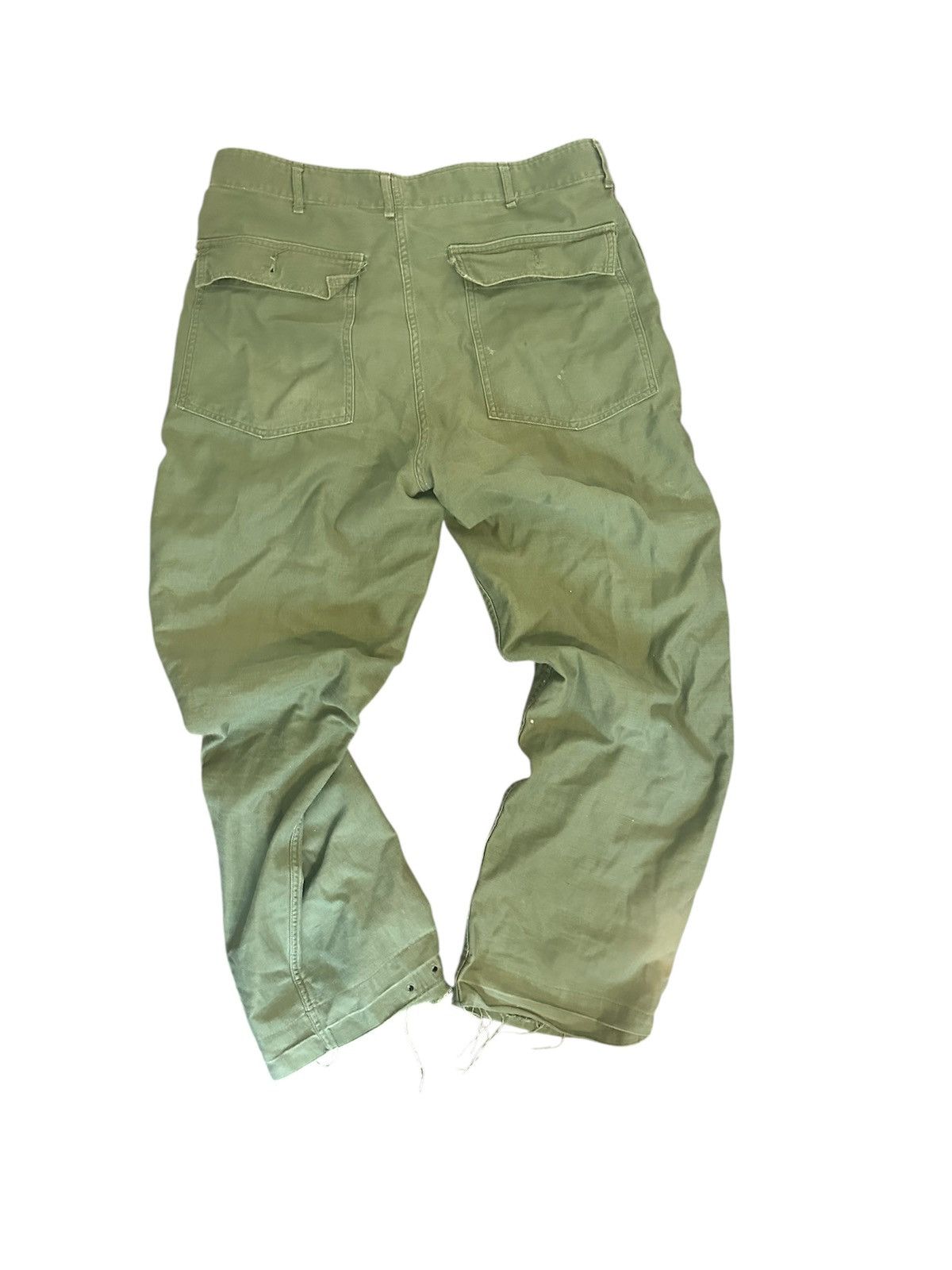 Vintage Vintage WW2 Original Military Olive Fatigue Pants Size US 34 / EU 50 - 2 Thumbnail