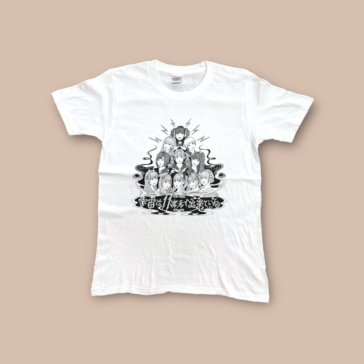 Anime The Dempagumi × Moso Calibration Tee designed by Junji Ito Size US M / EU 48-50 / 2 - 2 Thumbnail
