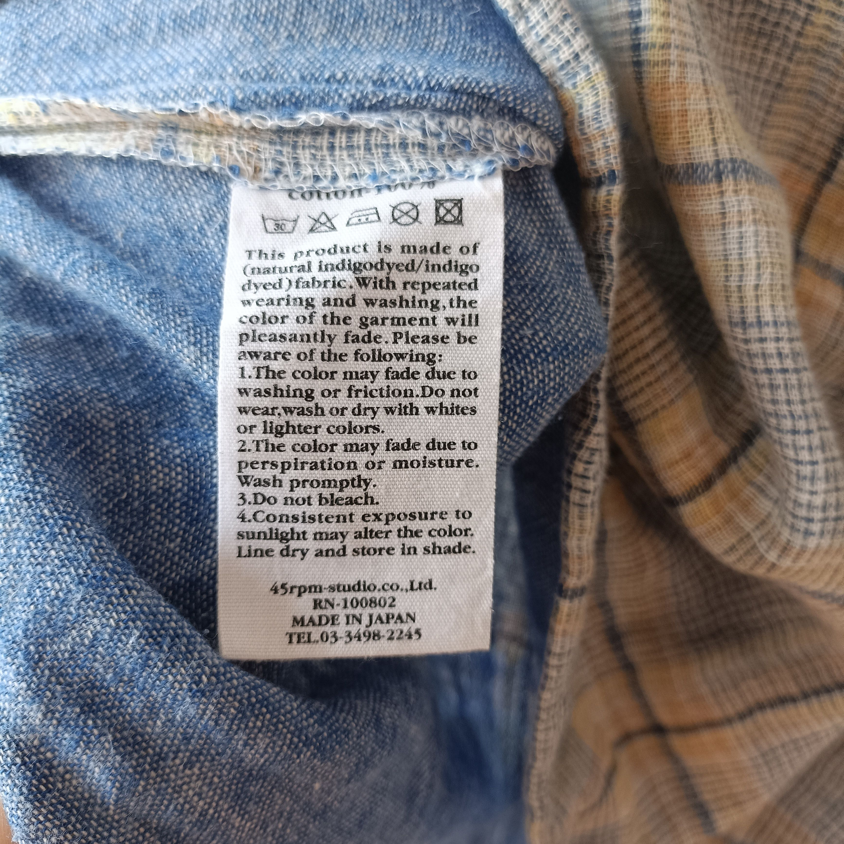 45rpm 45rpm Half Button Slant pocket Plaid Shirt Size US M / EU 48-50 / 2 - 10 Thumbnail